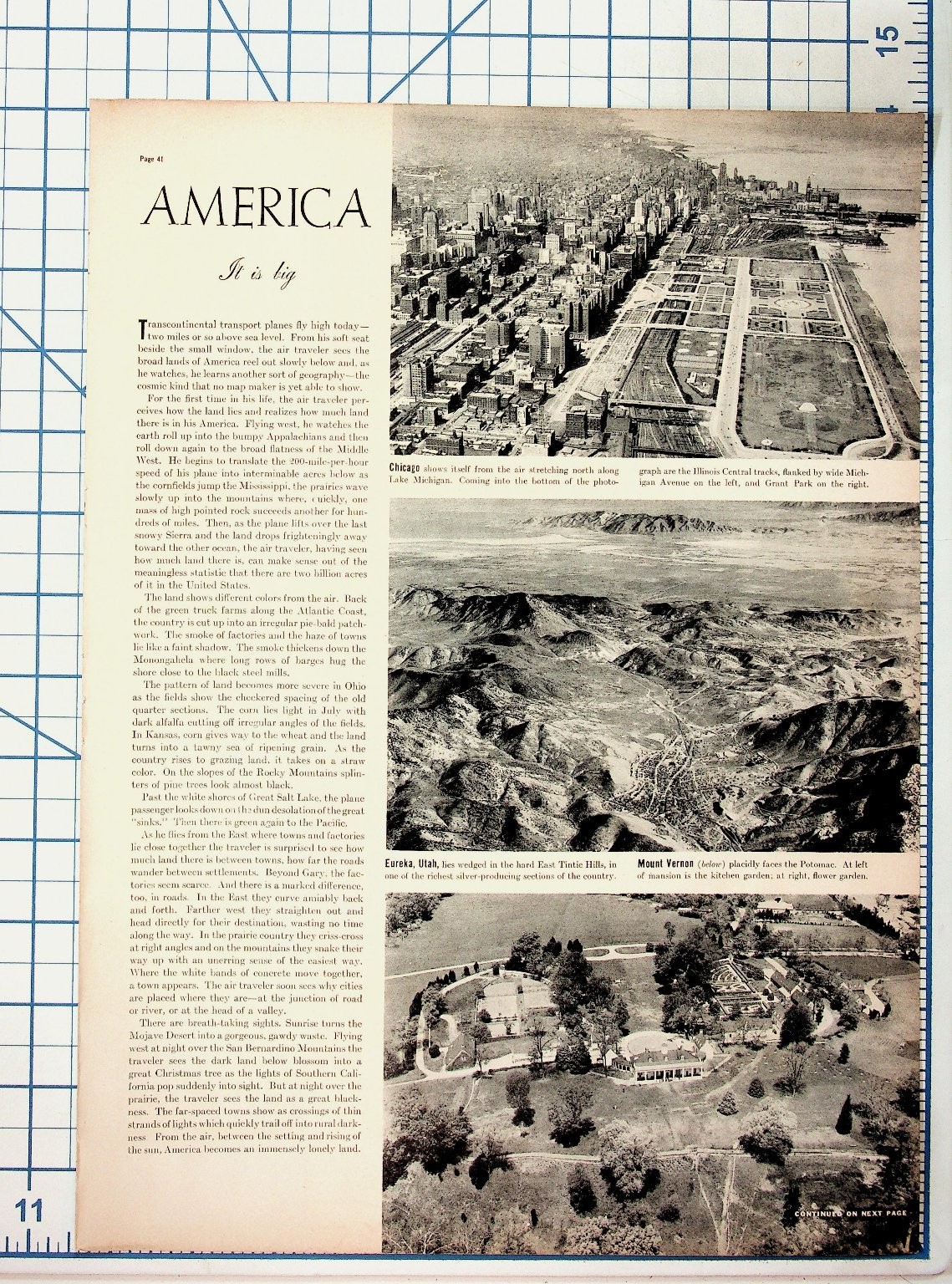 Vintage AMERICA Magazine Article Pages 1940s-50s Chicago Yosemite Ohio River Vintage AMERICA Magazine Article Pages 1940s-50s Chicago Yosemite Ohio River