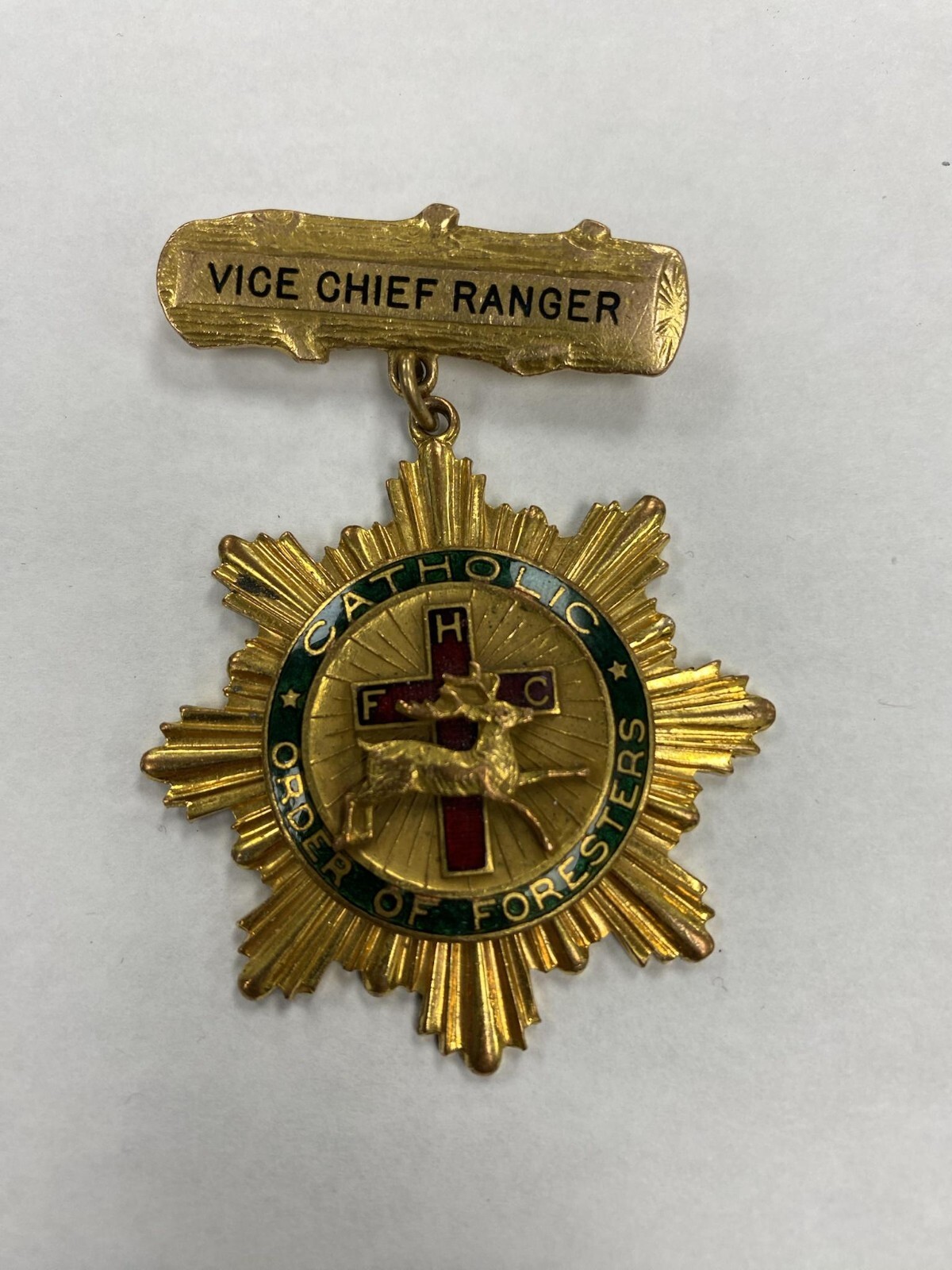 1920s Antique Catholic Order of Foresters Vice Chief Ranger Large medal Robbins 1920s Antique Catholic Order of Foresters Vice Chief Ranger Large medal Robbins