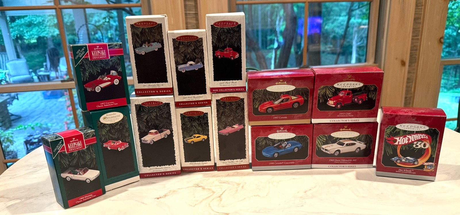 REDUCED Hallmark KeepsakeOrnamentCollectorSeriesClassicAmericanCars Lotof 14 NIB