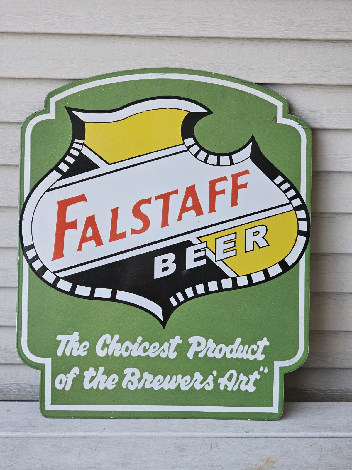 HUGE VINTAGE 1950'S BEER PORCELAIN SIGN 24
