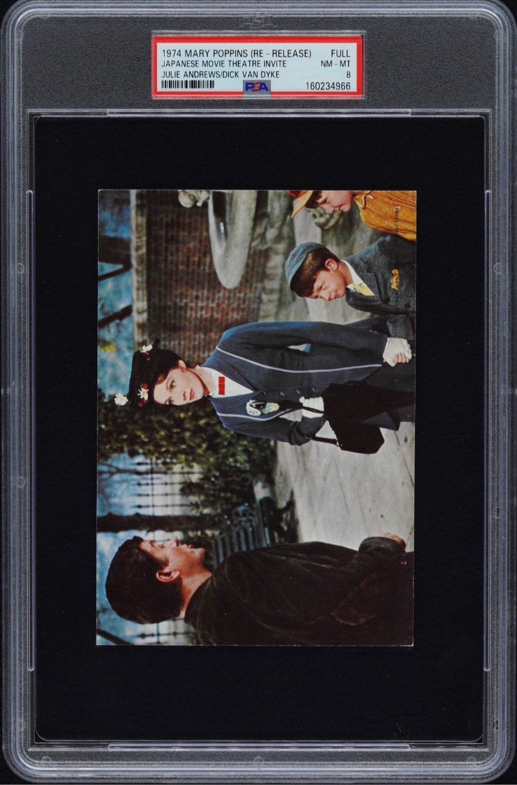 PSA 8 - 1974 DISNEY\'S MARY POPPINS japan MOVIE THEATRE INVITE TICKET