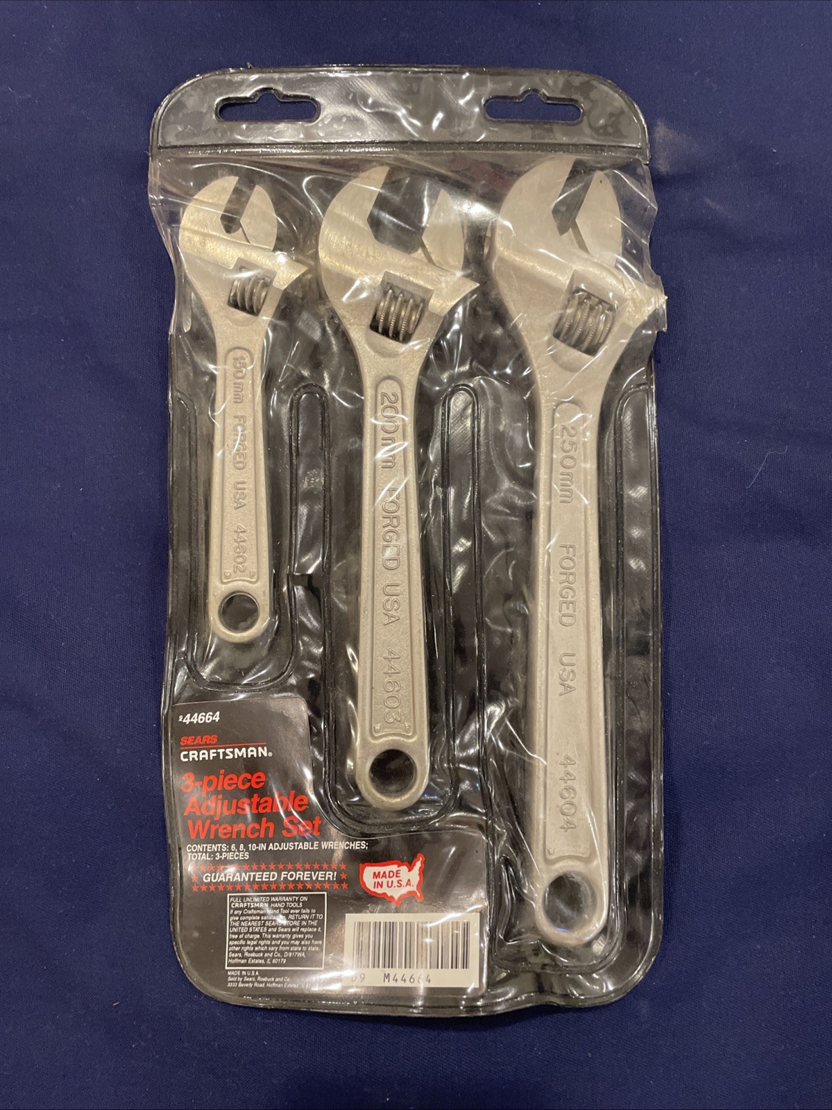 Sears Craftsman 3 Piece Adjustable Wrenches Made In The USA Sears Craftsman 3 Piece Adjustable Wrenches Made In The USA