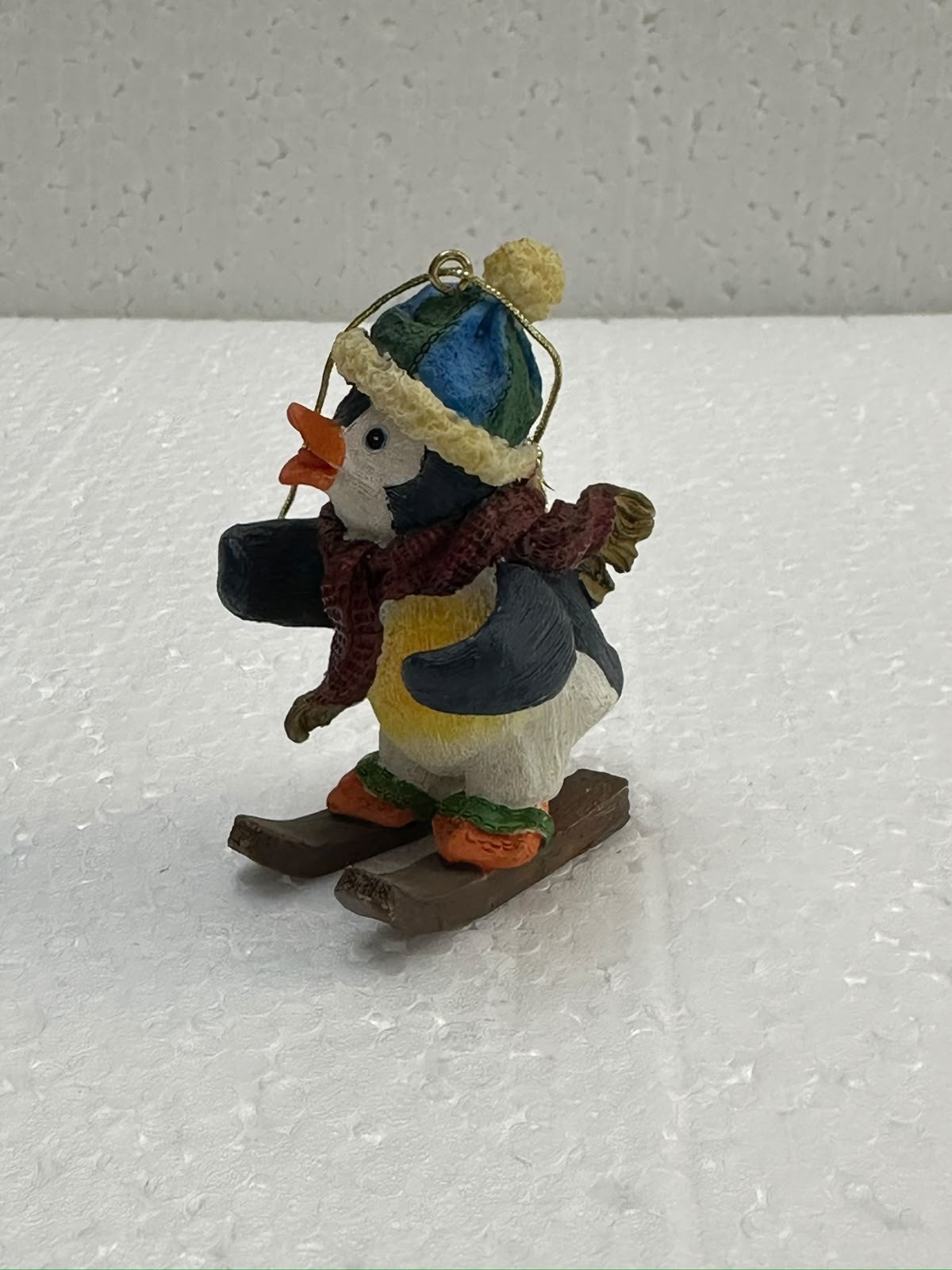 Cute Skiing Penguin Christmas Tree Ornament Resin Hanging Figurine Holiday