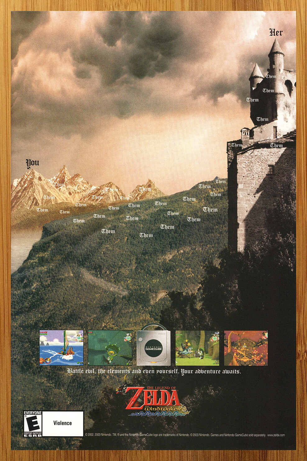2003 Legend of Zelda: The Wind Waker Gamecube Print Ad/Poster Official Promo Art