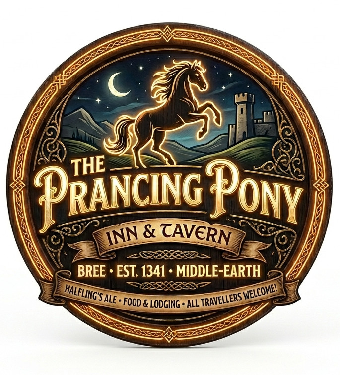The Prancing Pony Inn & Tavern Pub LOTR Middle-Earth Bree 4\