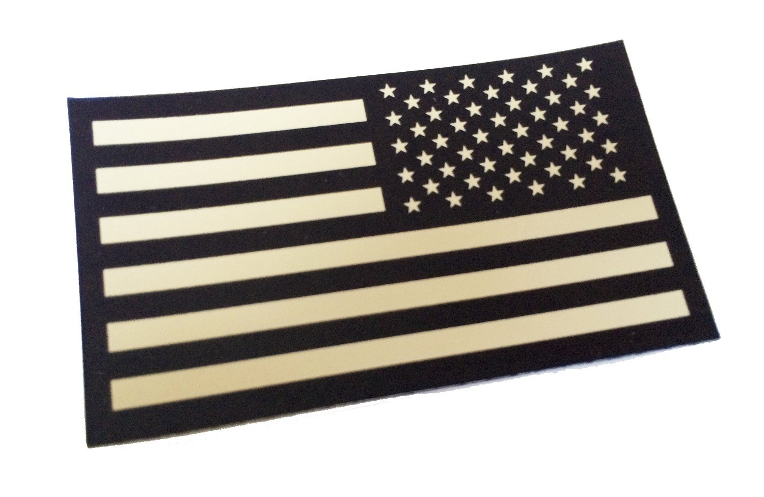 Reversed Black and Tan Us Ir Infrared USA Flag Military Morale Reflective Patch