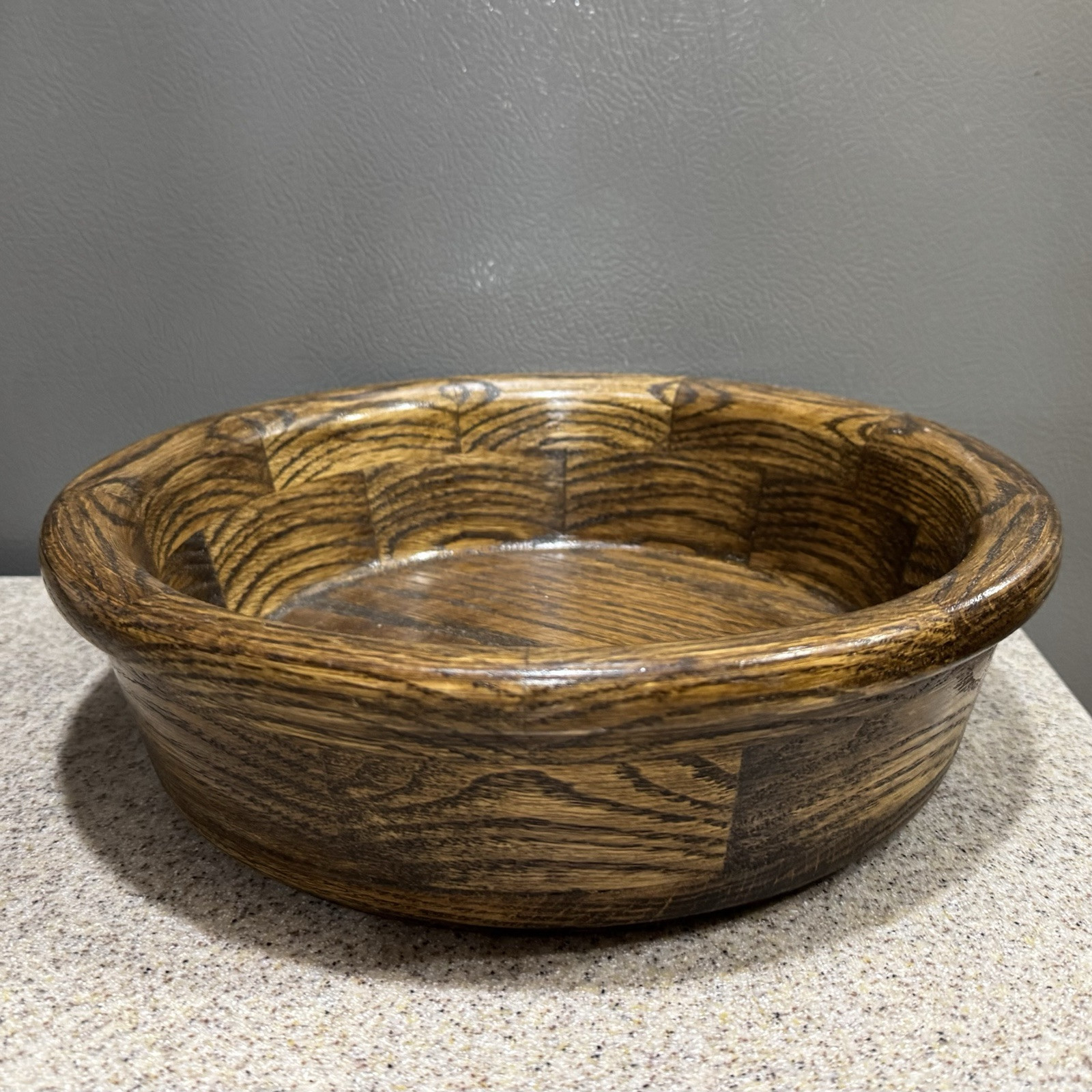 Vtg Solid Dark Wood Serving Bowl 10”x3” Natural Organic in EUC Vtg Solid Dark Wood Serving Bowl 10”x3” Natural Organic in EUC