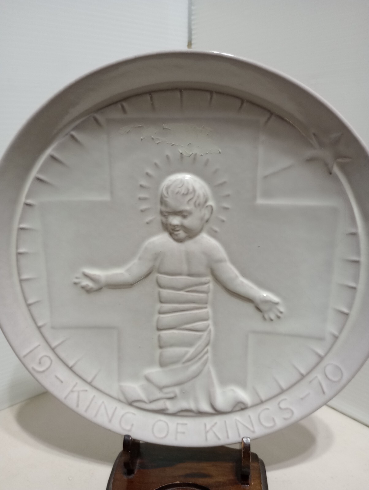 Vintage Frankoma Christmas Plate 1970 King of Kings