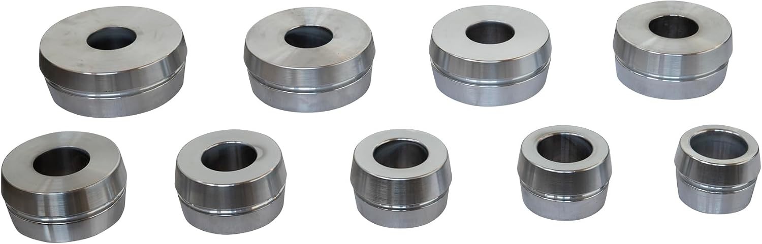 9-Piece Wheel Balancer Cone Set 40mm Shaft Centers wheel hub bores from