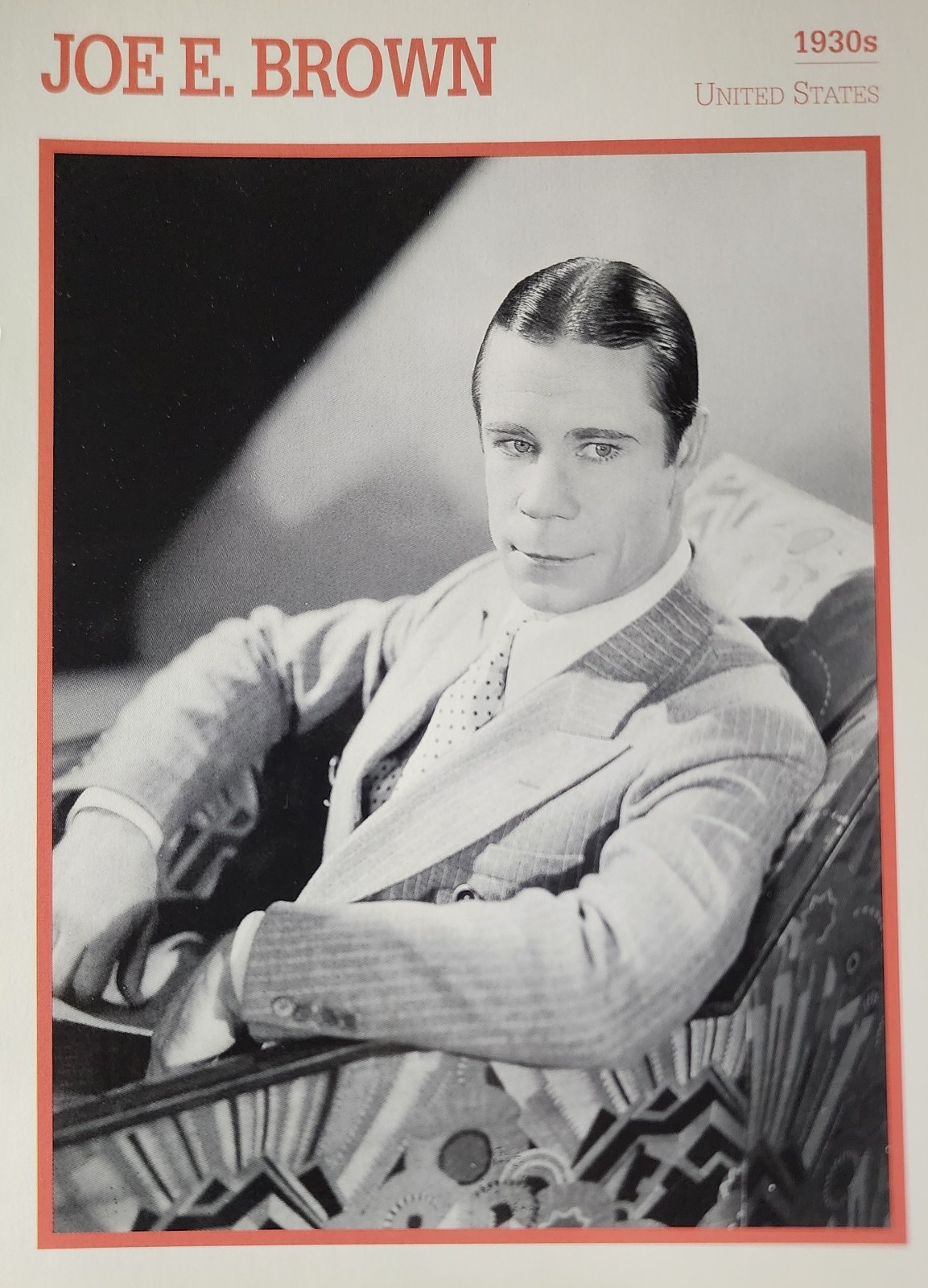 Joe E Brown Picture Card Hollywood Film Star Celebrity Movie Vtg Decor   