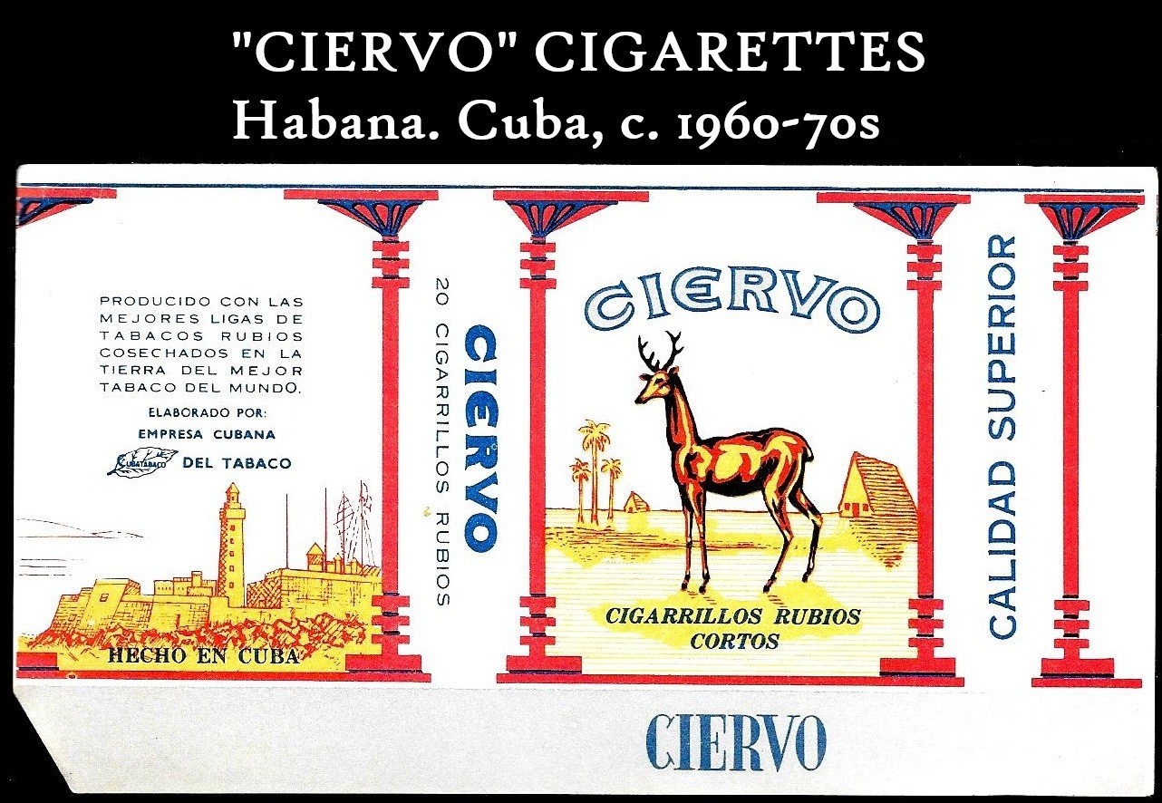 Vintage & Unique Cigarette pack label, Marquilla. Empty; label only. c. 1940s