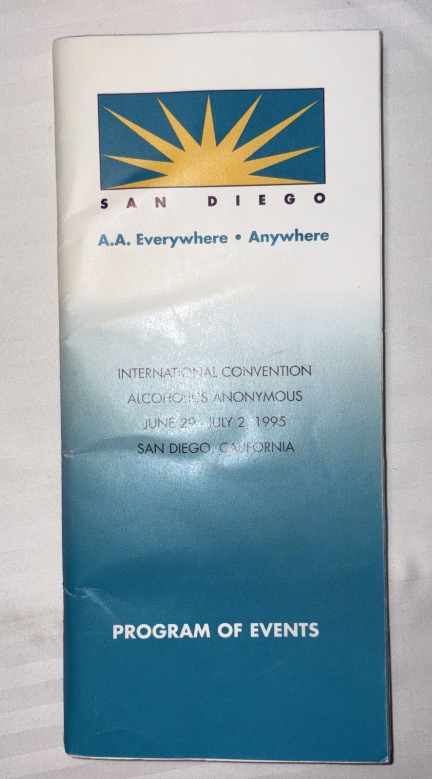 Alcoholics Anonymous International Convention Program Of Events San Diego 1995
