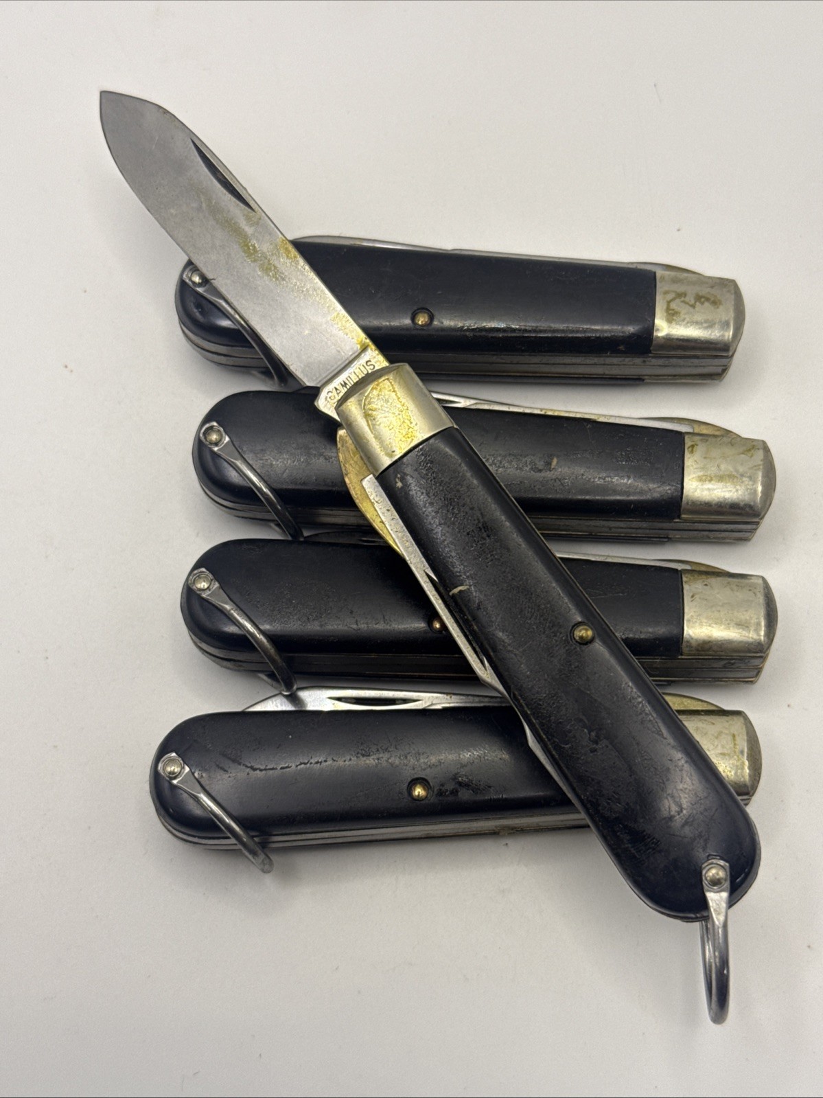 Camillus TL-29 Pocket Knife Electrician Military 2 Blade NOS Cosmoline