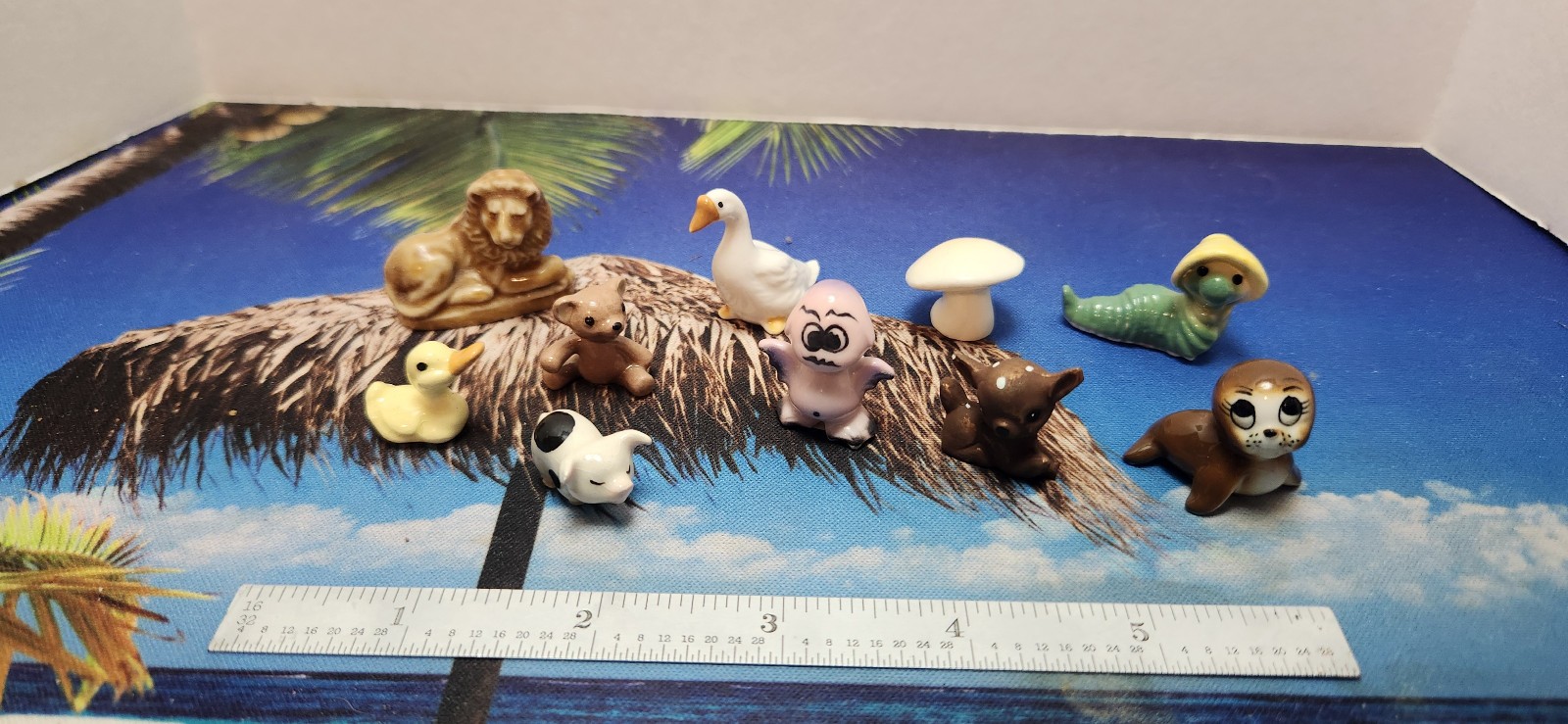 Vintage bone china miniature  figurines  Bug House Japan LOT