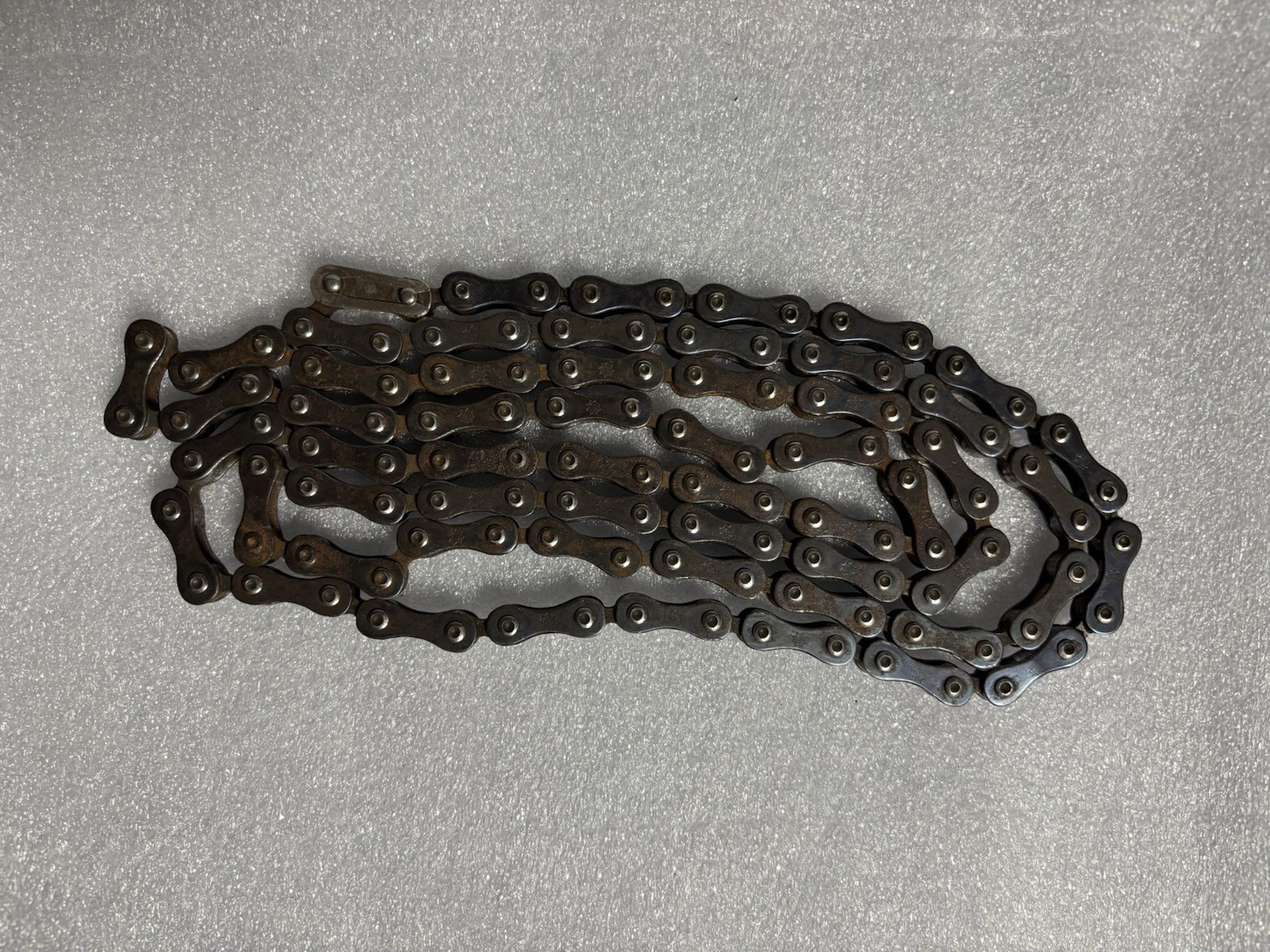 ANTIQUE 1890'S / 1900'S CIRCA 58 LINK 1 PITCH 3/16 BICYCLE BLOCK CHAIN