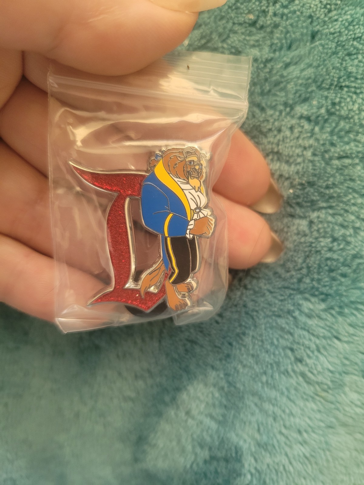Beast Beauty and the Beast Glitter Diamond Disneyland D Pin Magical Trends LE 10