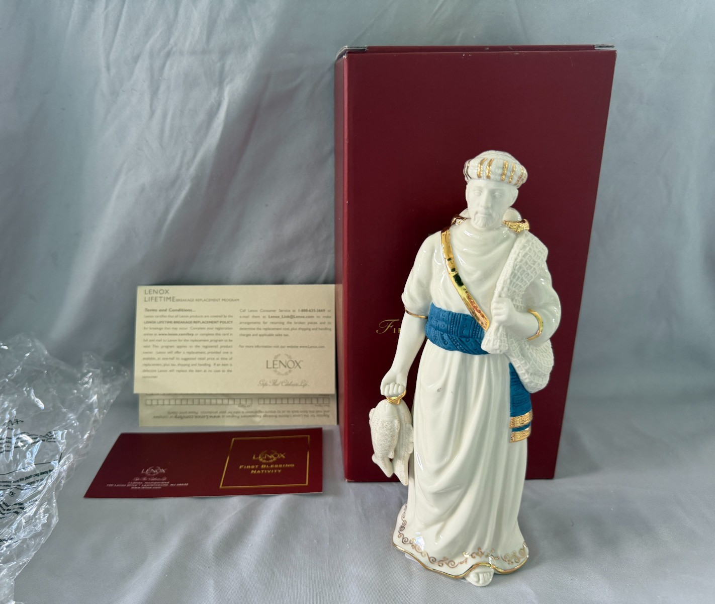Lenox China First Blessing Nativity FISHERMAN 8 3/4\