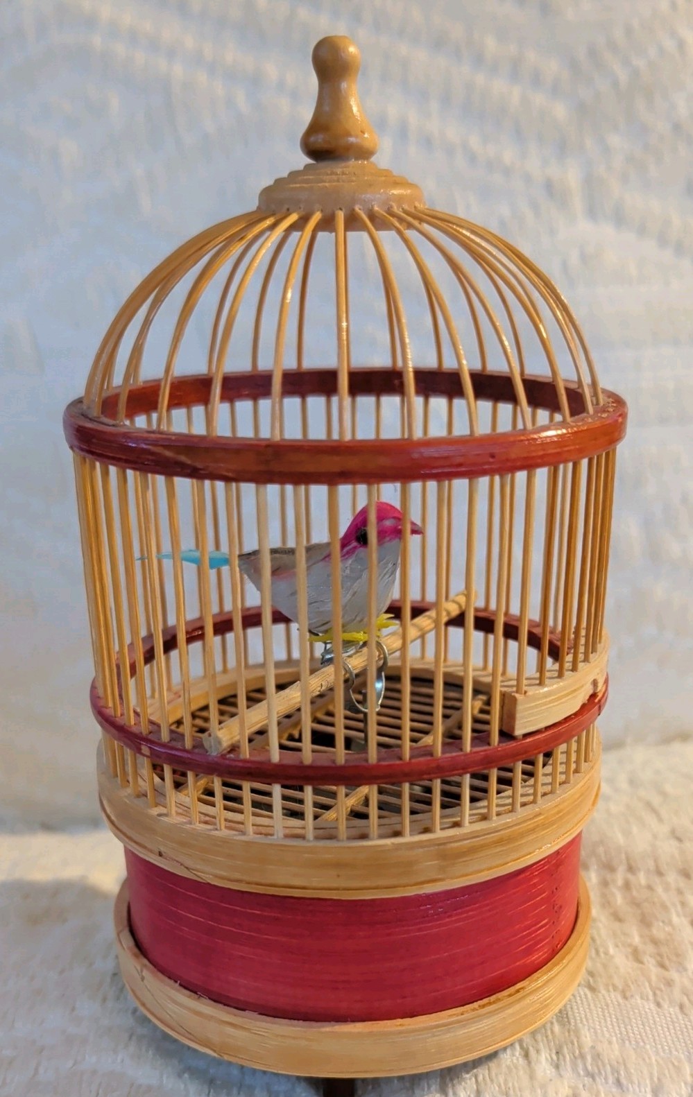 Vintage Wooden Bird Cage Wind Up Motion/Animated Movement- See Video Vintage Wooden Bird Cage Wind Up Motion/Animated Movement- See Video