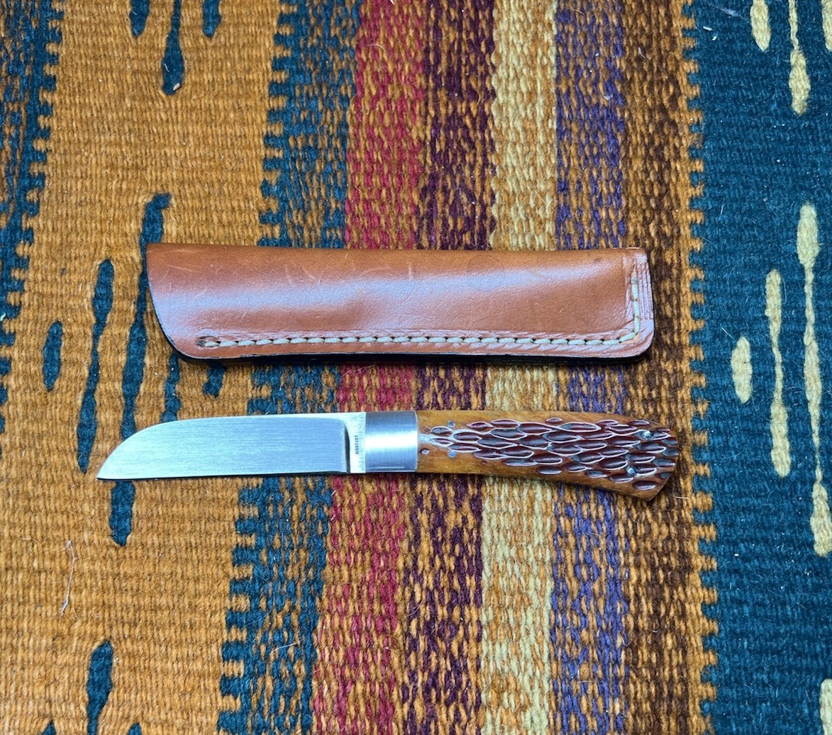 Claude Montjoy Custom Handmade Knife Clinton S.C. South Carolina With Sheath Claude Montjoy Custom Handmade Knife Clinton S.C. South Carolina With Sheath