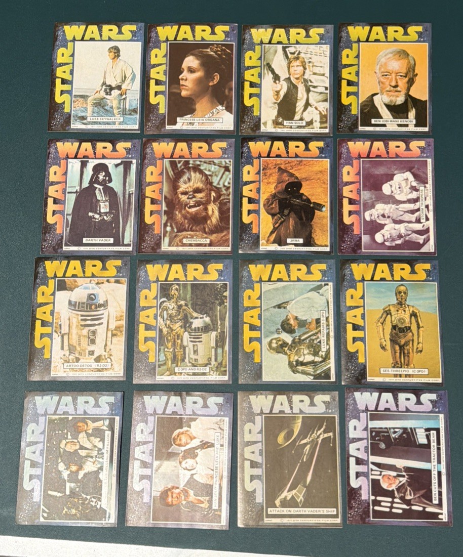 1977 Vintage RARE Star Wars ADPAC General Mills 16 Sticker Set Cereal 1977 Vintage RARE Star Wars ADPAC General Mills 16 Sticker Set Cereal