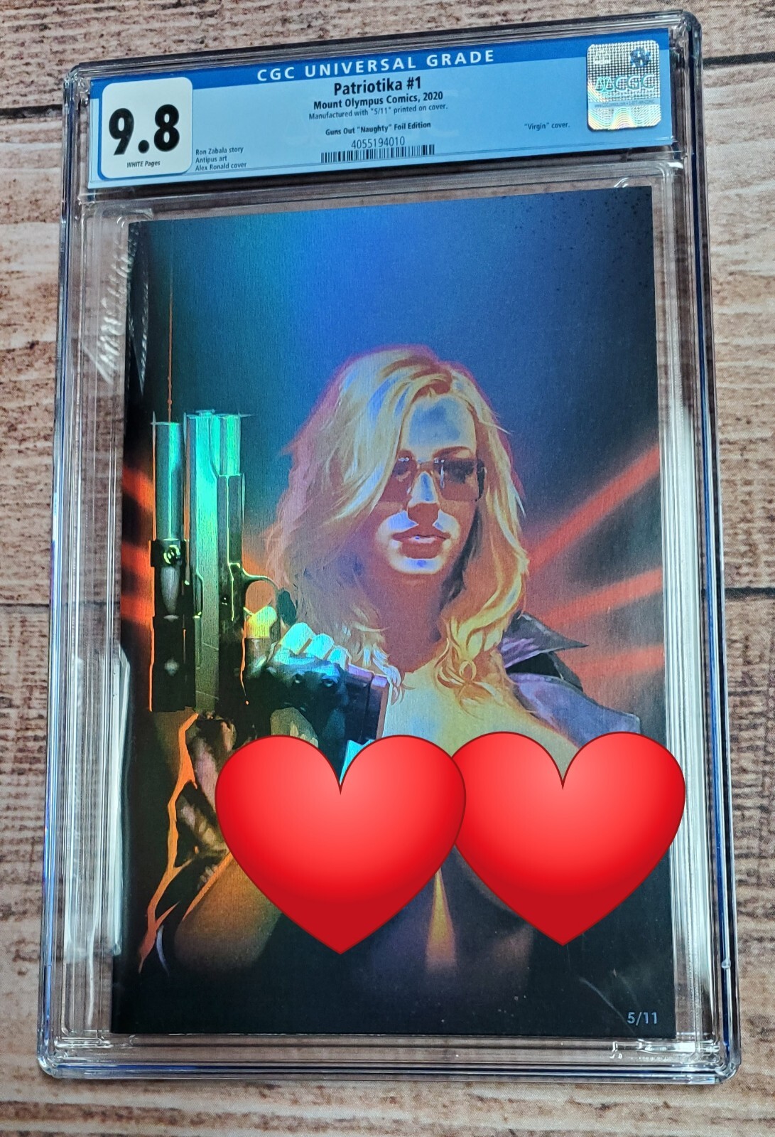 Patriotika 1 CGC 9.8 Guns Out Naughty Variant 5/11 Rare Terminator Parody Sexy