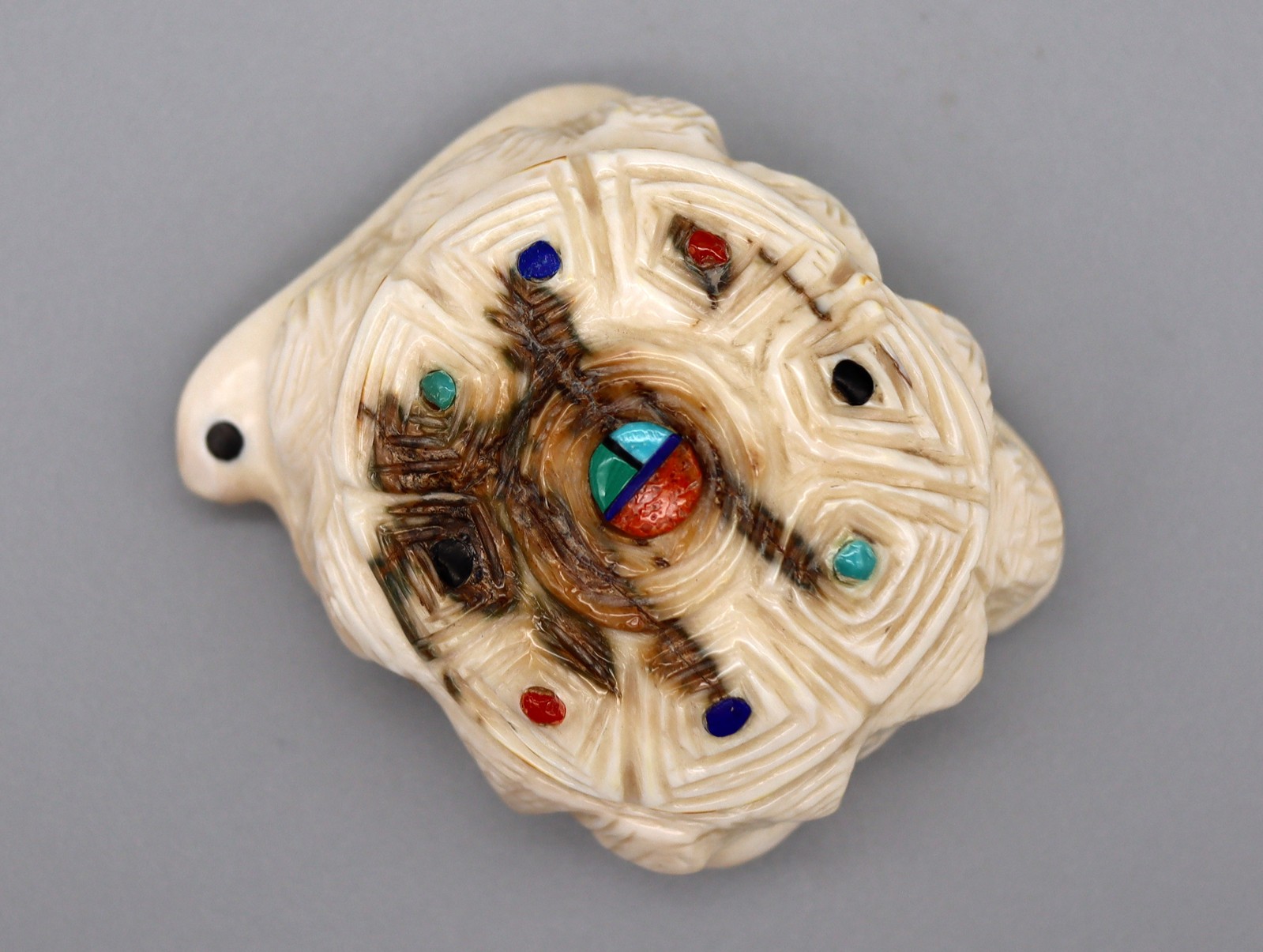 Rhoda Quam (d) Fishrock Serpentine Zuni Turtle Fetish