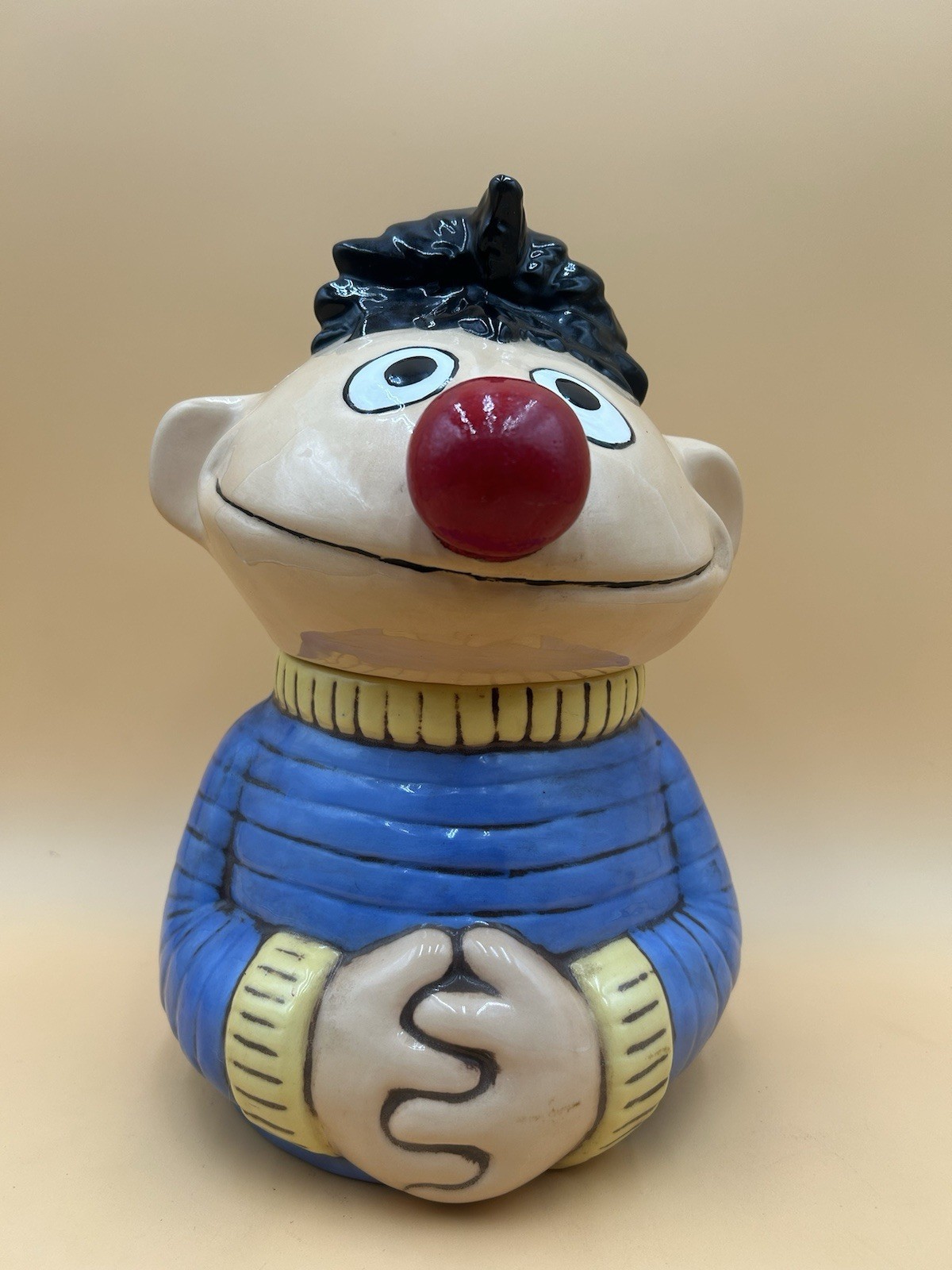 Vintage 1970-1980s Ernie Cookie Jar Muppets Sesame Street. No Chips/Cracks. 12” Vintage 1970-1980s Ernie Cookie Jar Muppets Sesame Street. No Chips/Cracks. 12”
