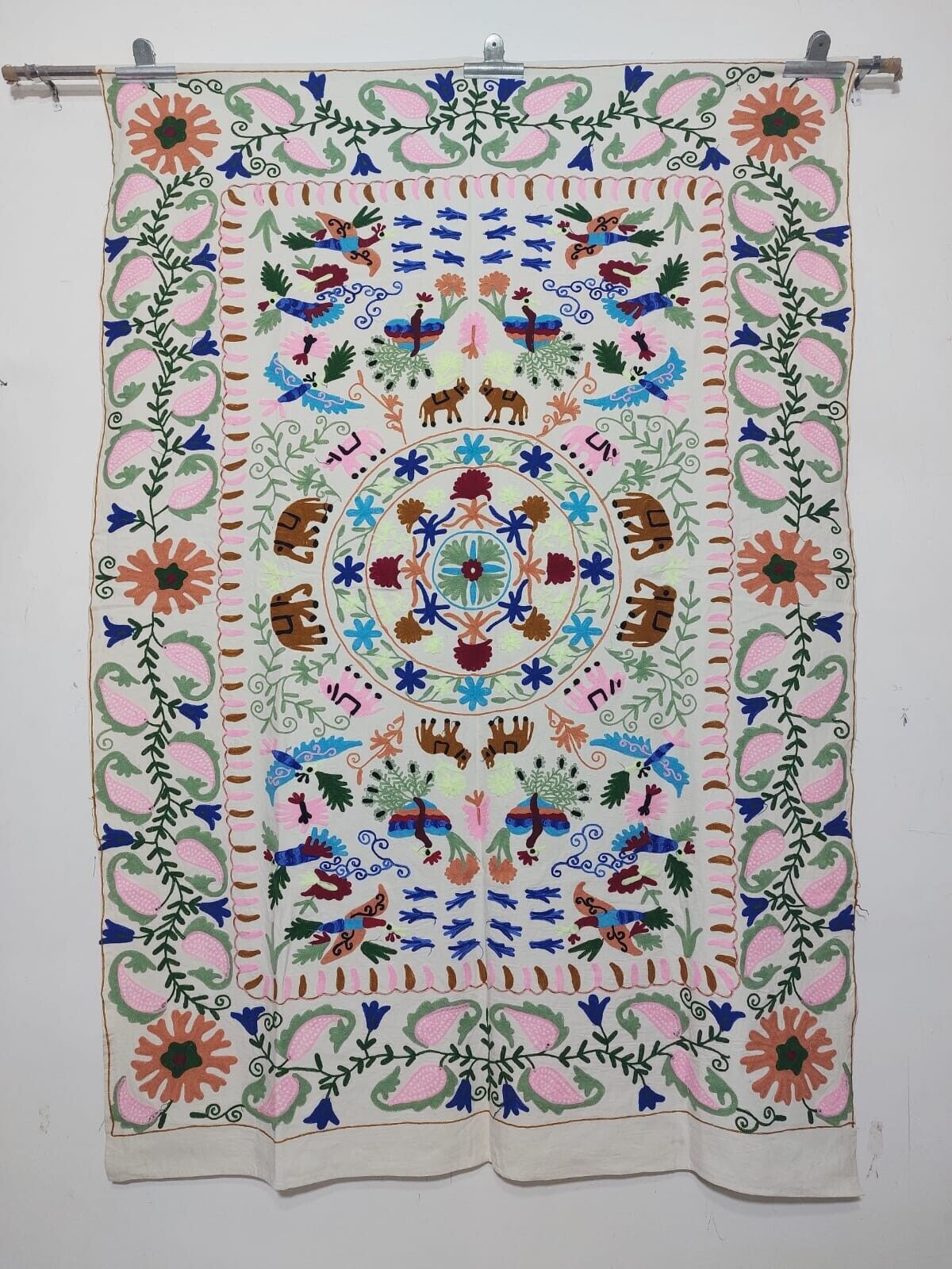 Handmade Cotton  Embroidery Queen Quilt