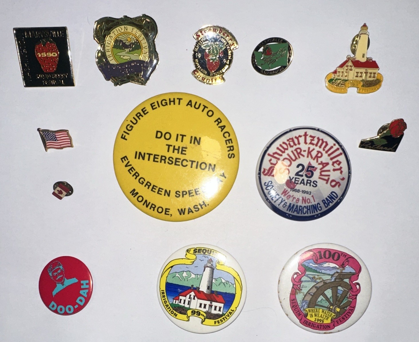 Vintage Pacific Northwest Souvenir Pin Lot Evergreen Speedway Pasadena Doo Dah Vintage Pacific Northwest Souvenir Pin Lot Evergreen Speedway Pasadena Doo Dah