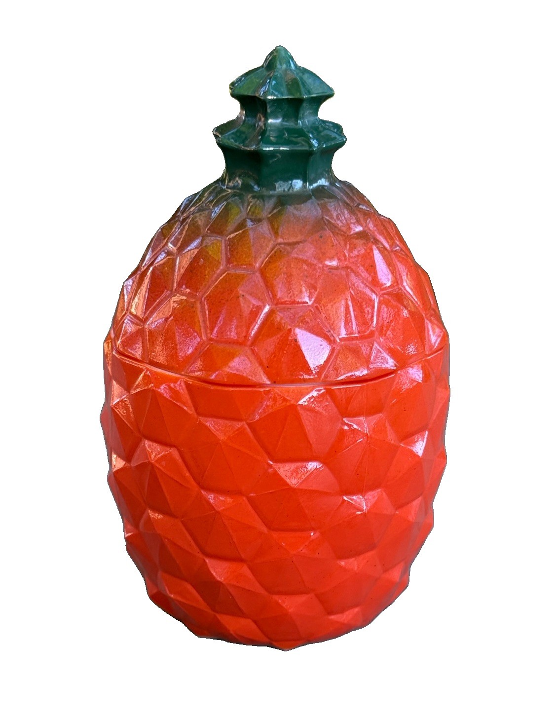 VTG Hazel Atlas 1930s Pineapple Kix Cereal Promo Milk Glass Jam Jar RARE