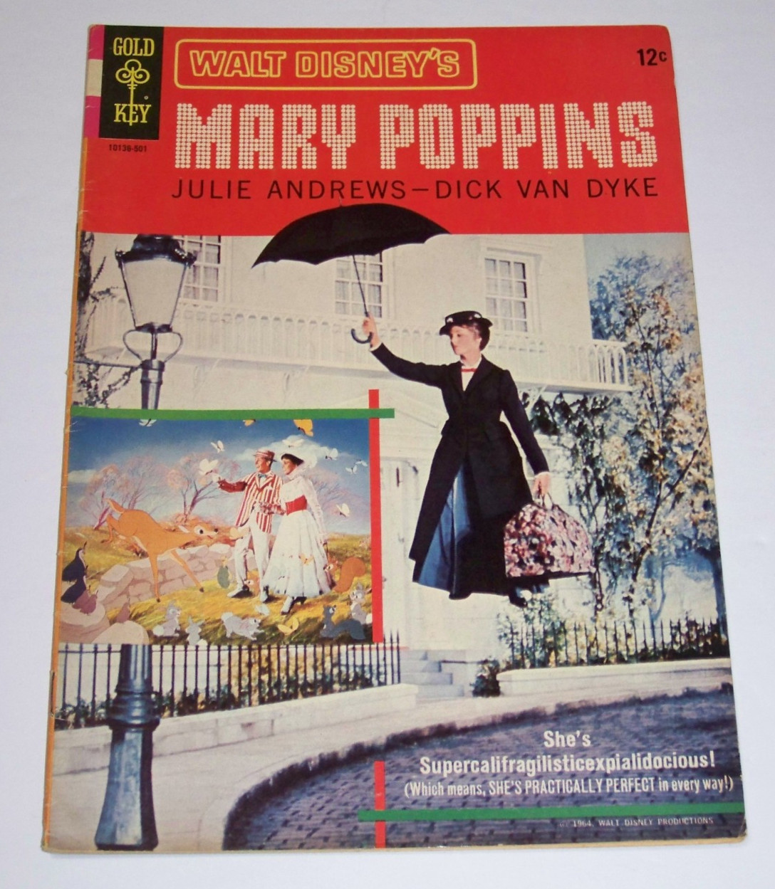 Walt Disney’s Mary Poppins Comic Book Julie Andrews Gold Key FN+ 6.5 Walt Disney’s Mary Poppins Comic Book Julie Andrews Gold Key FN+ 6.5