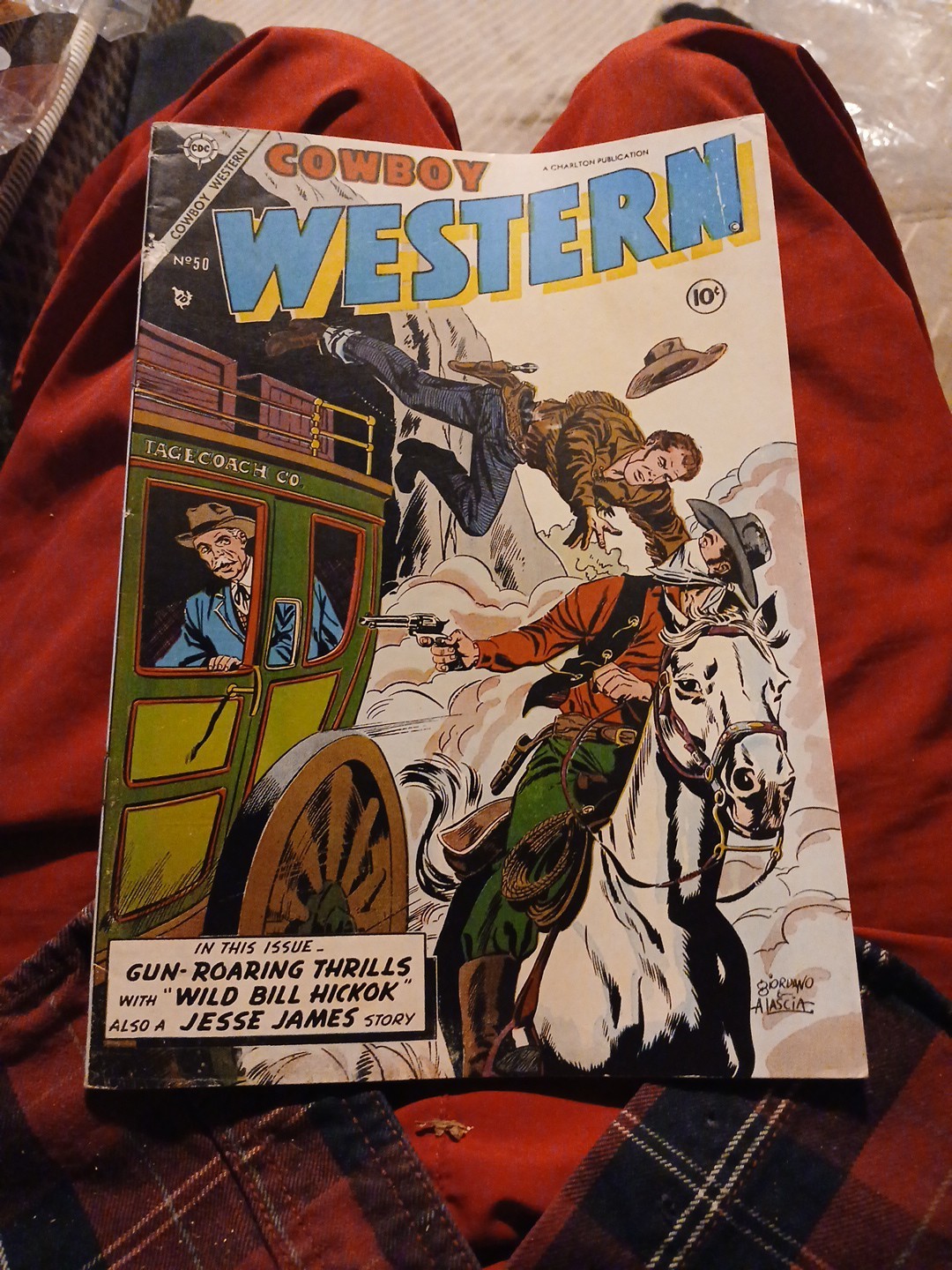 Cowboy Western #50 Charlton Comic 1954 Giordano Cover/Wild Bill Crazy Back Cover Cowboy Western #50 Charlton Comic 1954 Giordano Cover/Wild Bill Crazy Back Cover