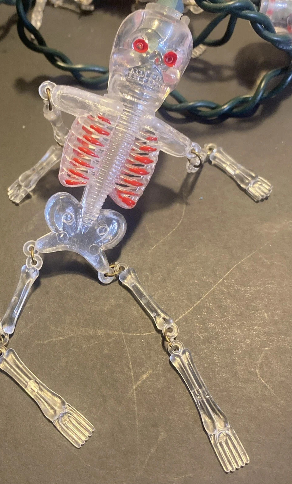 10 PCS Vintage Sparkling Skeleton Halloween String Lights Replacement Skeletons