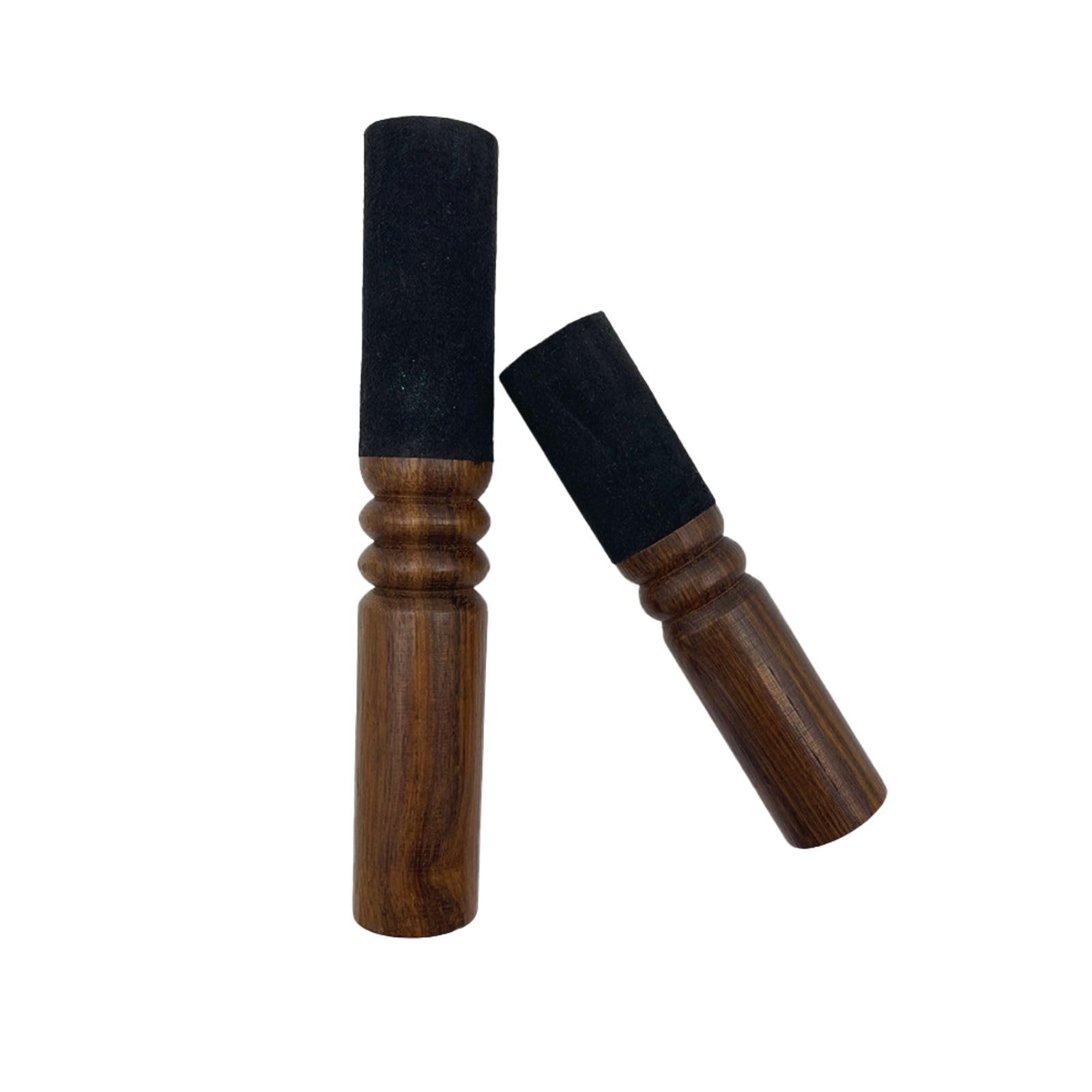 Tibetan Singing Bowl Mallet Suede Wooden Striker Leather Wrapped Meditation M...