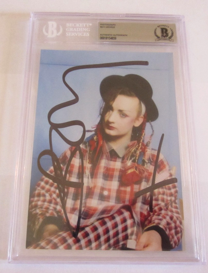 Boy George signed autographed 5x7 photo BAS Beckett Culture Club singer Broadway