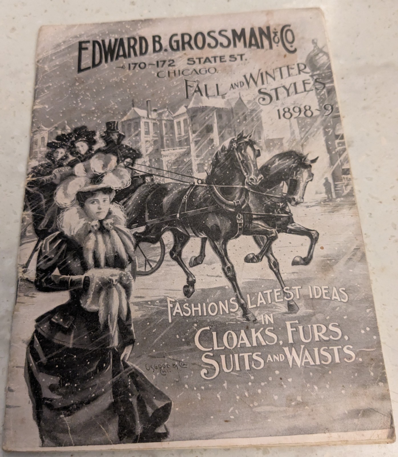 1889-90 EDWARD B. GROSSMAN & CO. CATALOG 40pg FANTASTIC GRAPHICS CHICAGO ILL 1889-90 EDWARD B. GROSSMAN & CO. CATALOG 40pg FANTASTIC GRAPHICS CHICAGO ILL