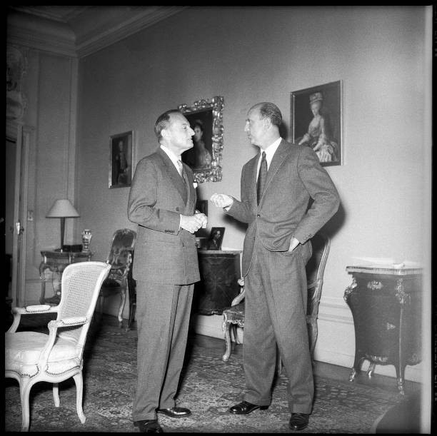 Prince Paul of Yugoslavia and former King Umberto of Italy 1950s Old Photo