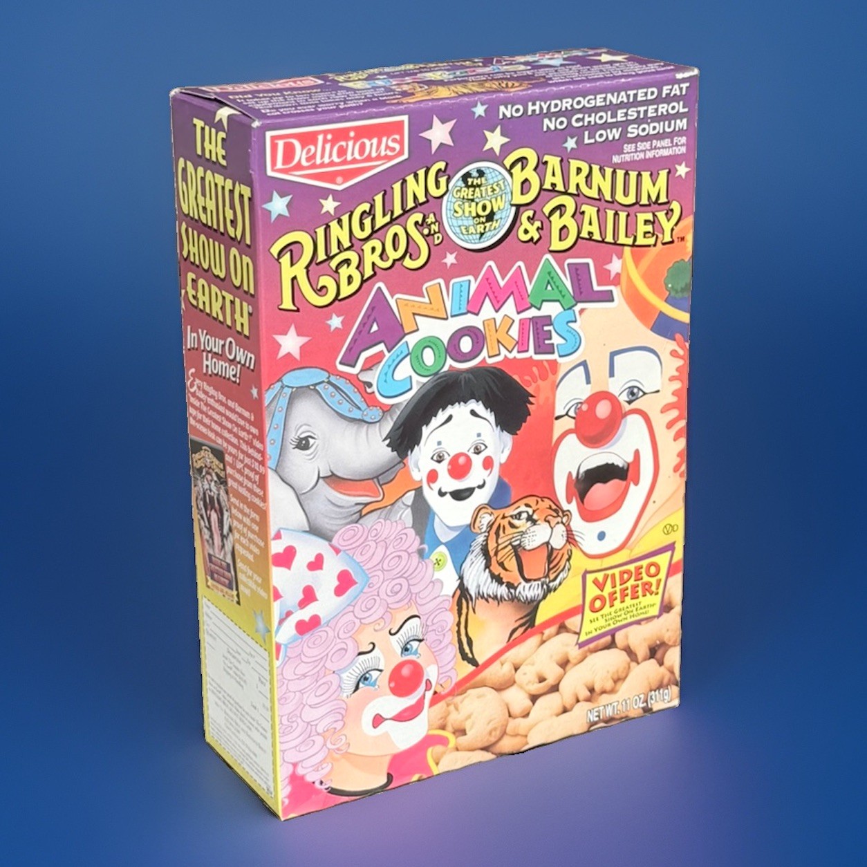 Vintage 1996 Delicious Ringling Bros & Barnum Bailey Animal Cookies Crackers Box Vintage 1996 Delicious Ringling Bros & Barnum Bailey Animal Cookies Crackers Box