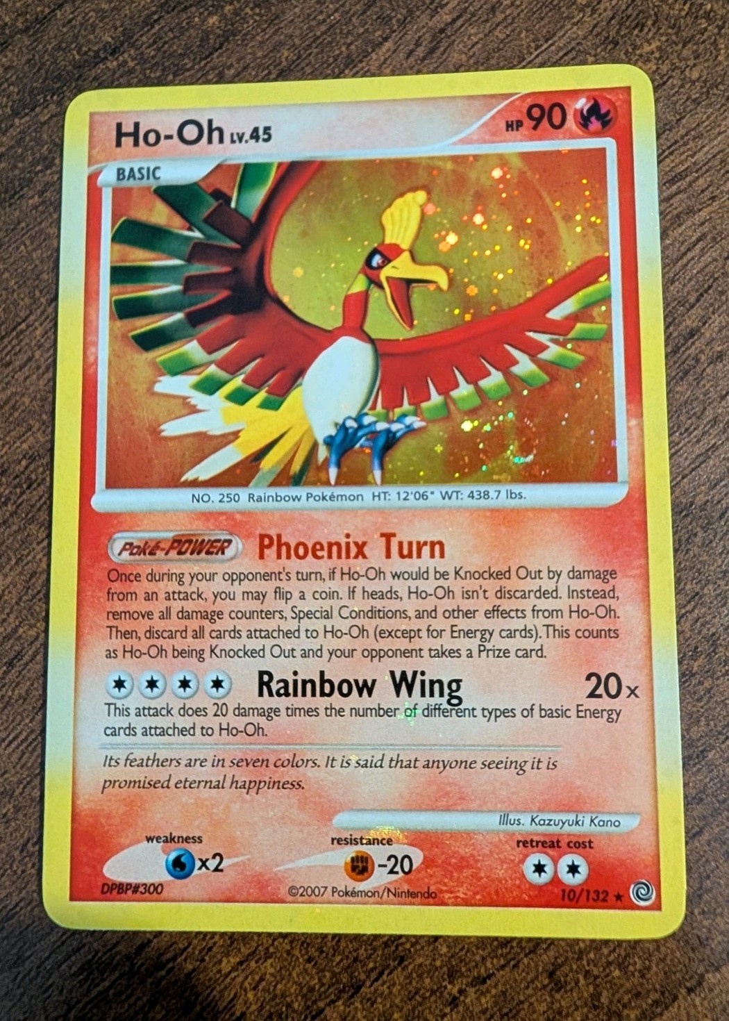 Ho-Oh 10/132 Secret Wonders Holo Rare Swirl & Holo Bleed Pokémon TCG Ho-Oh 10/132 Secret Wonders Holo Rare Swirl & Holo Bleed Pokémon TCG