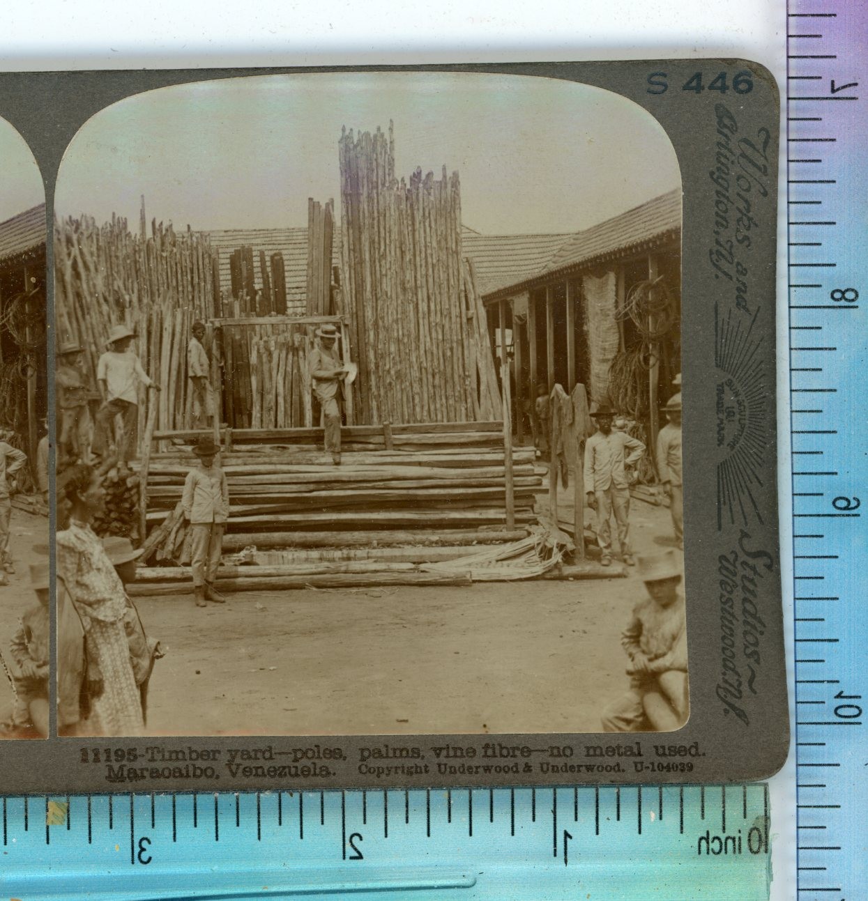 Timber Yard Maraoaibo Venezuela Underwood Stereoview