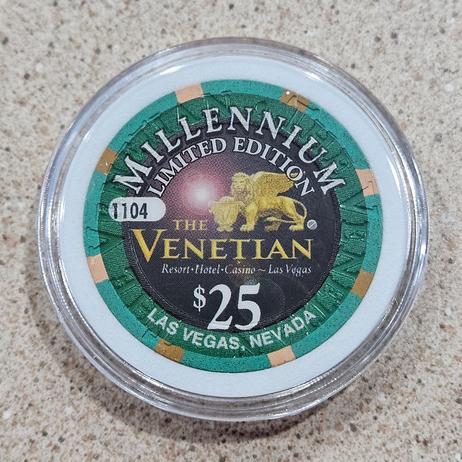 2000 The Venetian Resort Hotel Casino Limited Edition #1104 Millennium $25 Chip