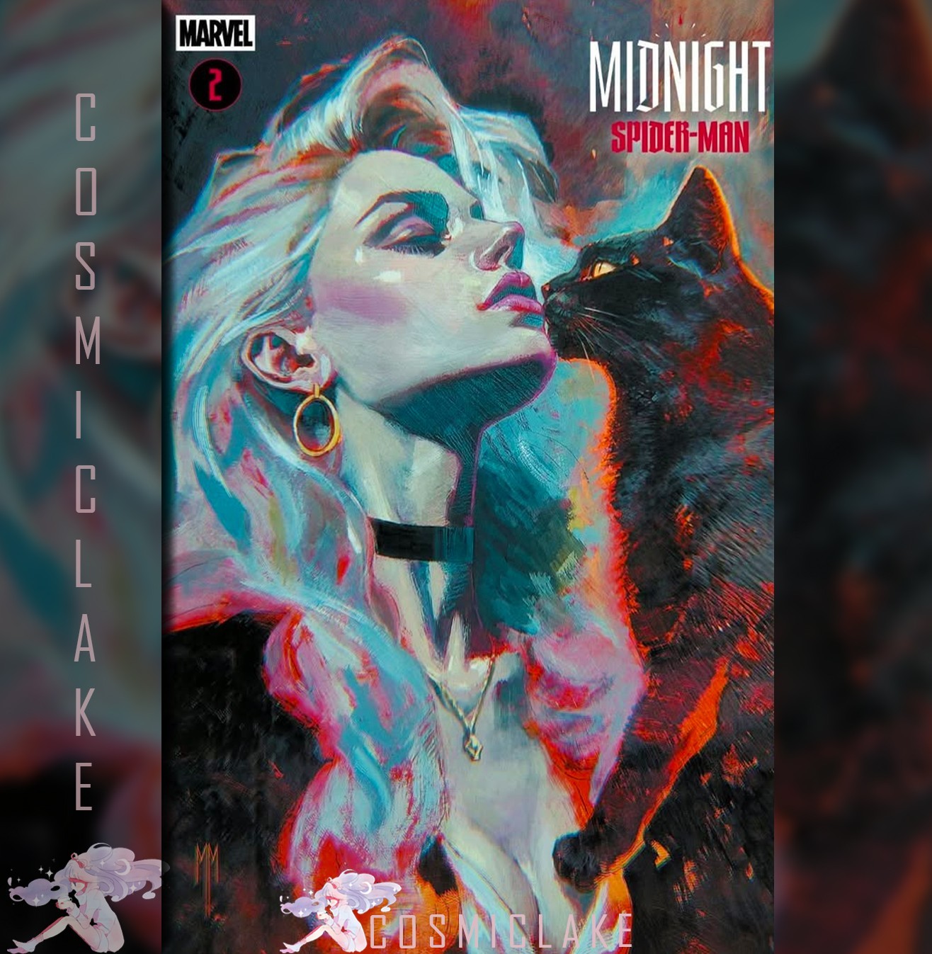Midnight Spider-man #2 Mastrazzo Black Cat Variant Ltd 800 Presale 11/18☆