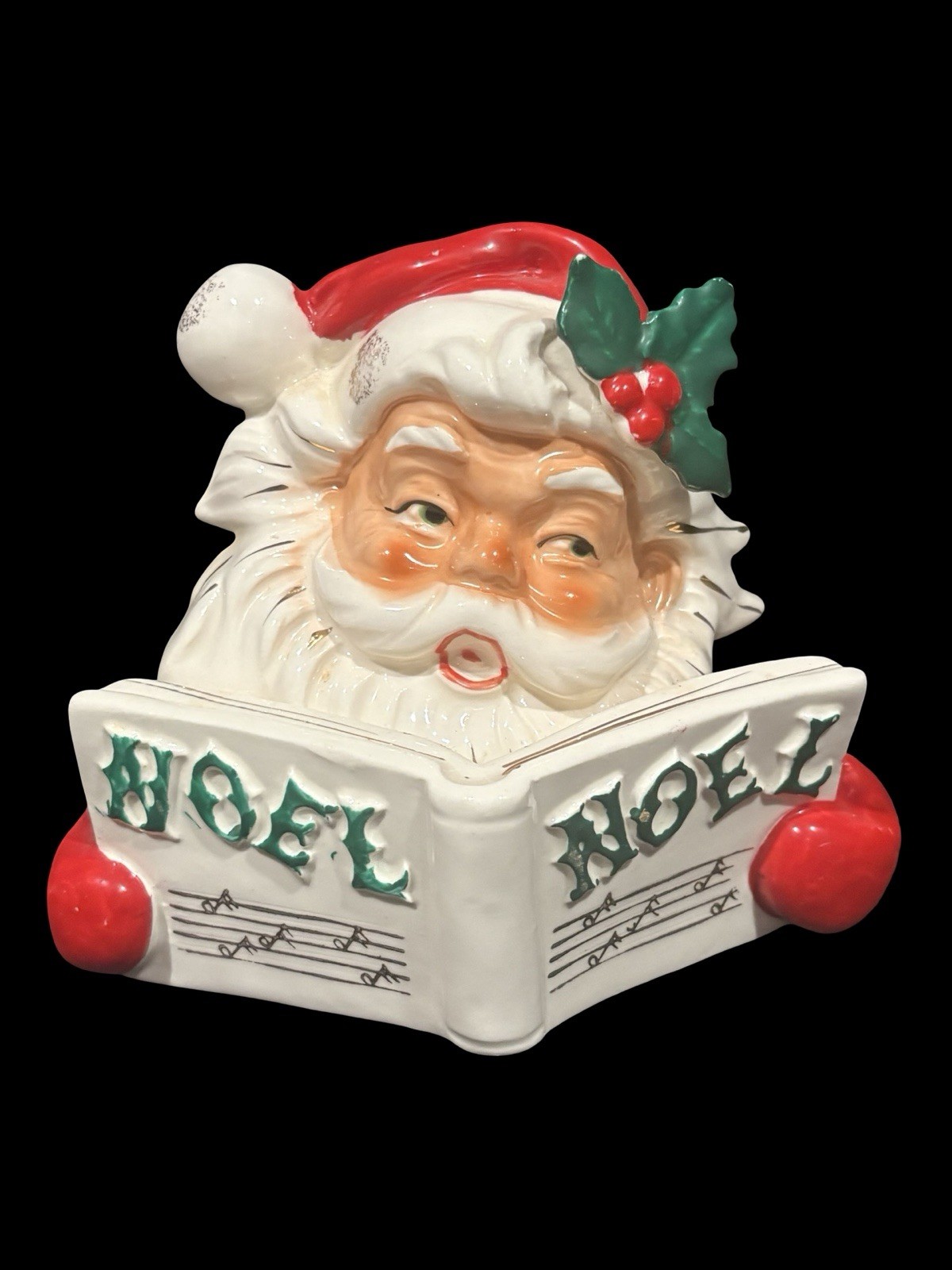 Vtg Lipper Mann Christmas Large NOEL Santa Candle Holder Ceramic Japan RARE Vtg Lipper Mann Christmas Large NOEL Santa Candle Holder Ceramic Japan RARE