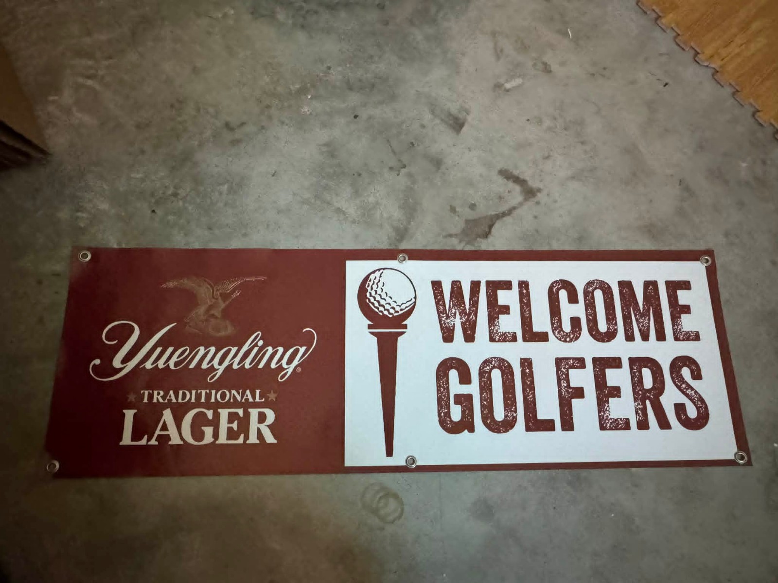 Yuengling Lager Golf Banner 48x16 Welcome Golfers Sign, Beer Bar Wall Decor, Yuengling Lager Golf Banner 48x16 Welcome Golfers Sign, Beer Bar Wall Decor,