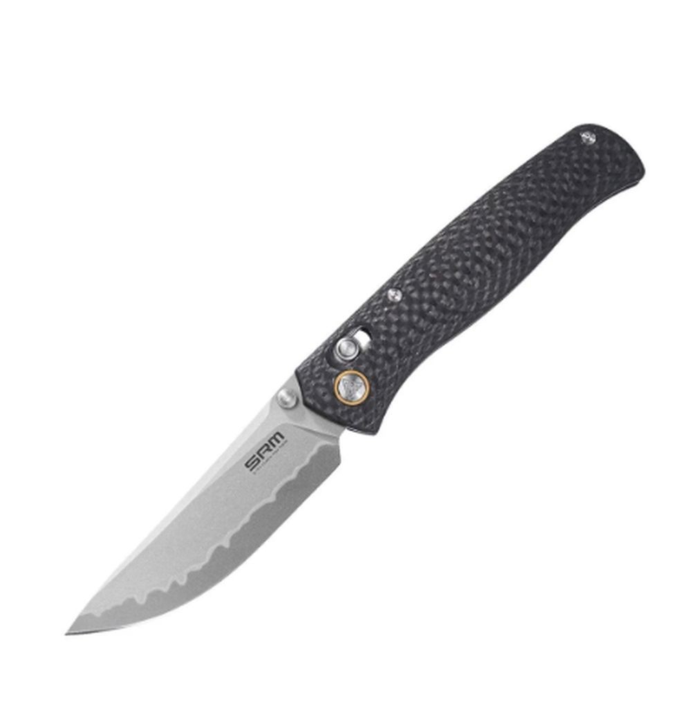 SRM Knives 255L-CB2 Ambi Lock Carbon Fiber Folding 140Cr Pocket Knife 255L-CB2 SRM Knives 255L-CB2 Ambi Lock Carbon Fiber Folding 140Cr Pocket Knife 255L-CB2