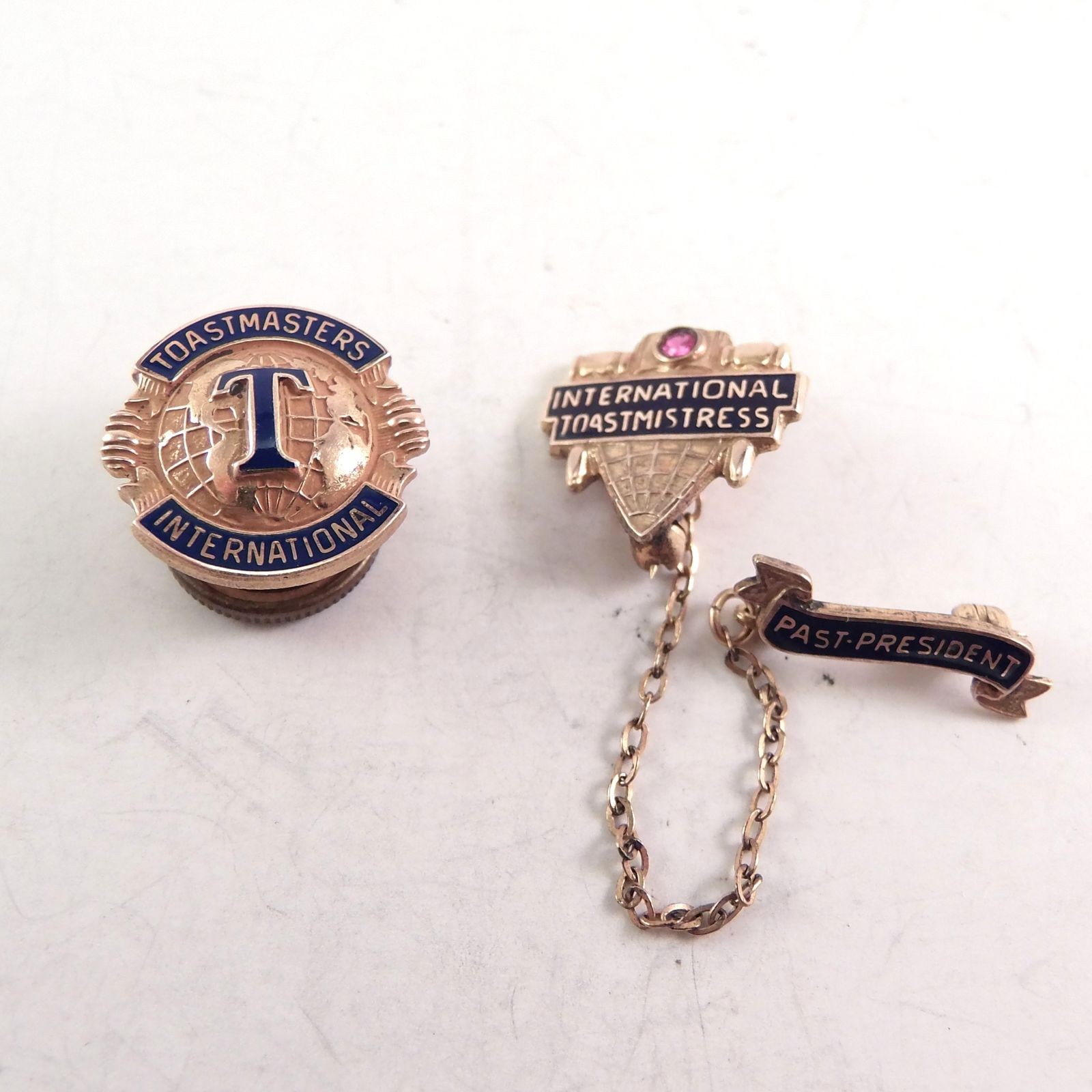 Balfour Toastmasters International Gold Filled Member Lapel Pin Toastmistress