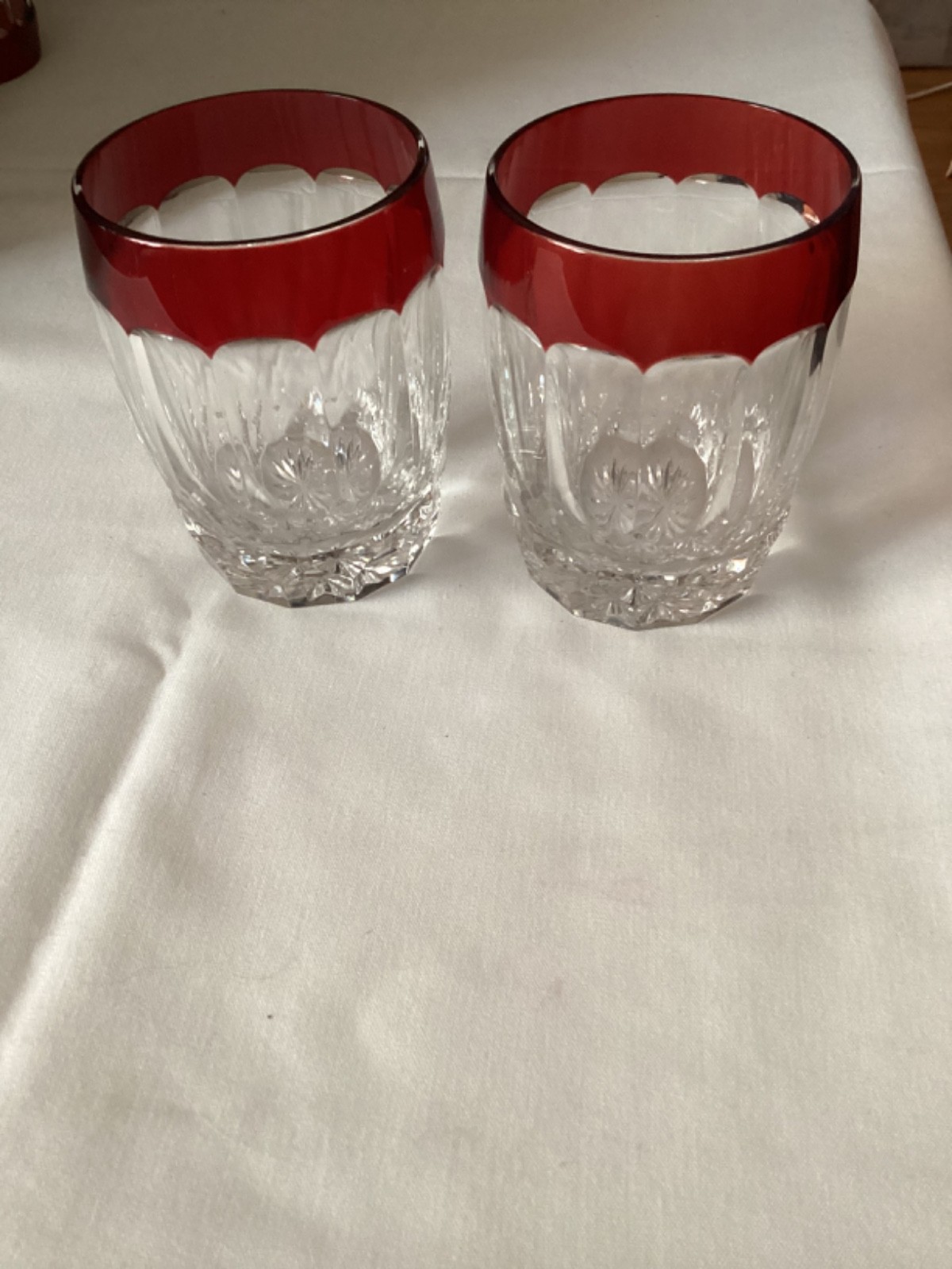 Waterford Simply Red Double Old Fashioned.2 Glasses.12 oz. New. 4 Waterford Simply Red Double Old Fashioned.2 Glasses.12 oz. New. 4