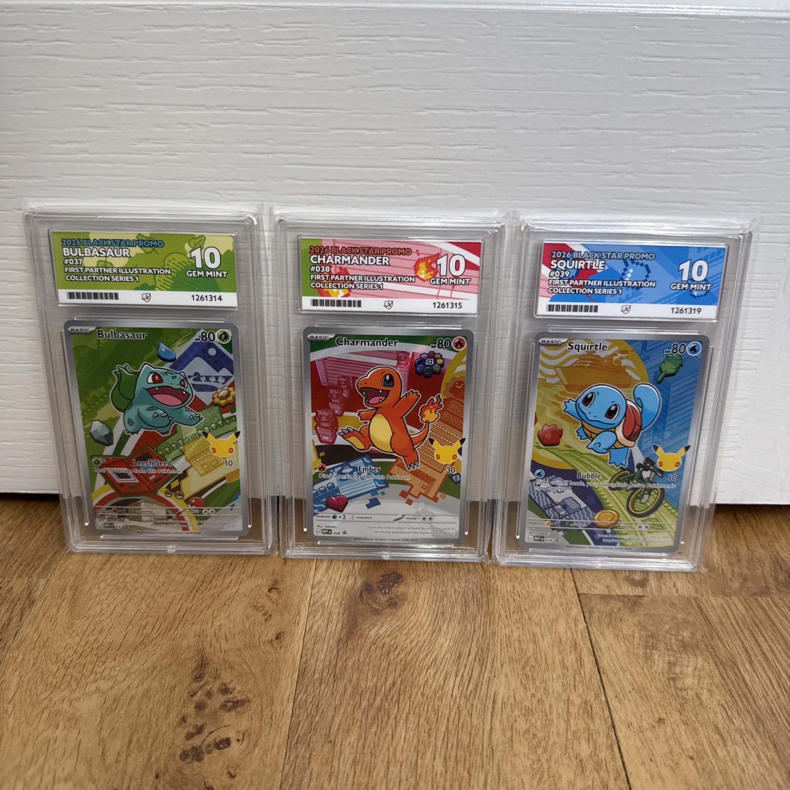 Pokemon First Partners Kanto Starters ACE 10  Sequential Set Gen 1 (Set 1)
