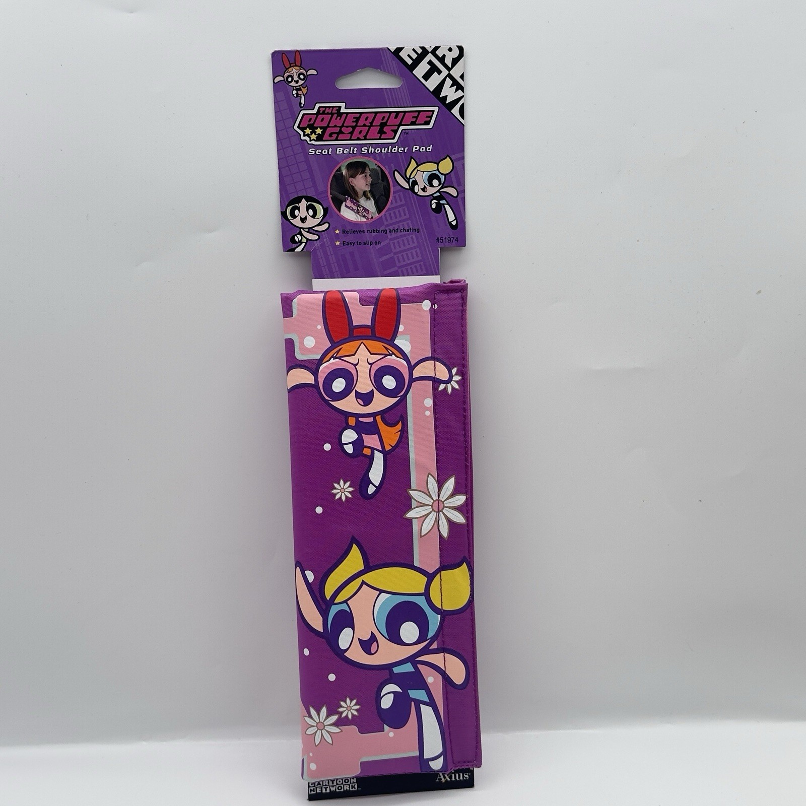Vintage 2001 Powerpuff Girls Seat Belt Shoulder Pad Cartoon Network NEW
