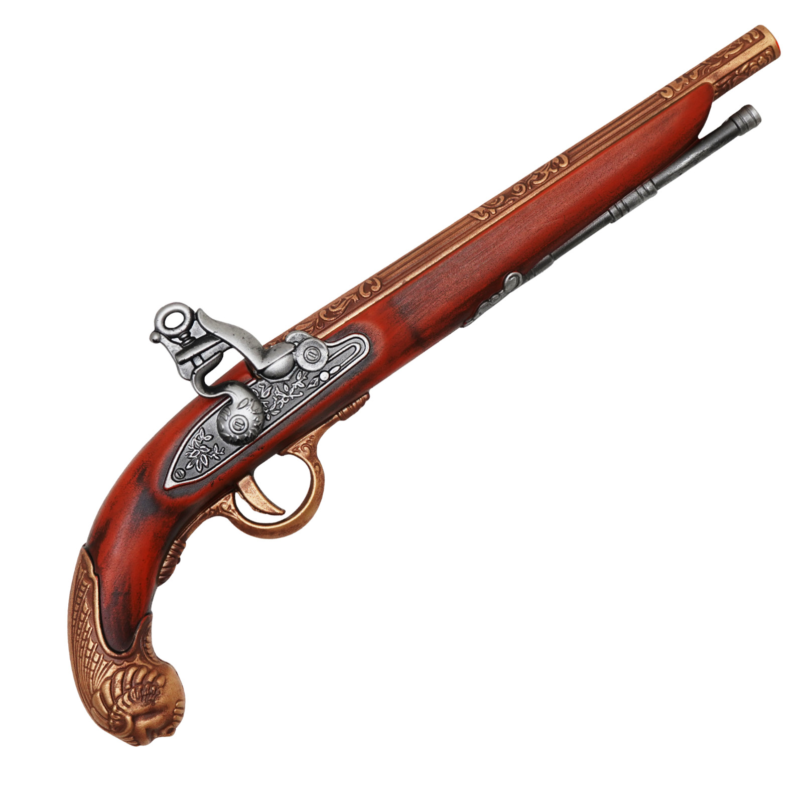 15.25 Inch Lioncrest 18th Century Flintlock Pistol Foam Prop for Pirate Cosplay 15.25 Inch Lioncrest 18th Century Flintlock Pistol Foam Prop for Pirate Cosplay